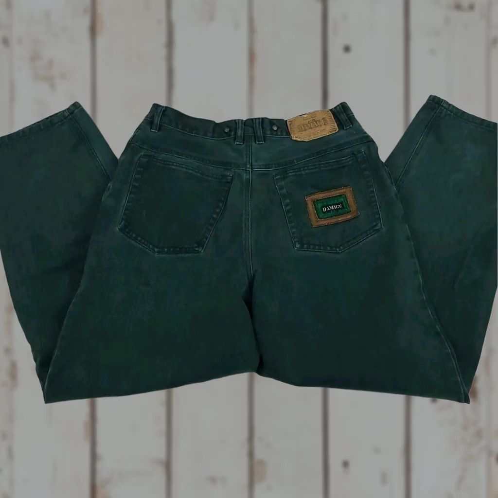 J Brand Vintage Major Damage Denim Jeans Green Brand Vtg 90s Tech Street Wear USA Worn Size US 31 - 1 Thumbnail