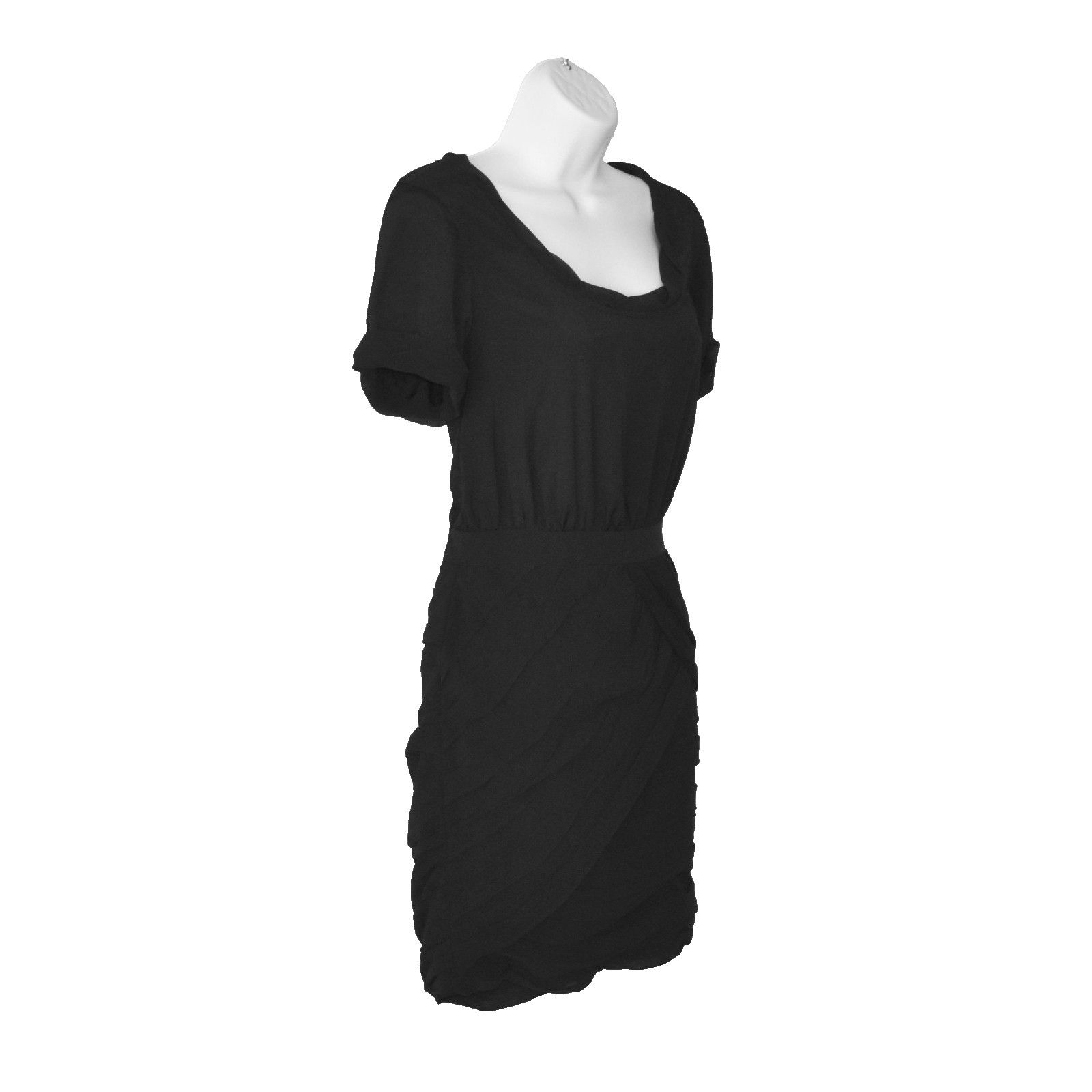 Diane von Furstenberg DIANE VON FURSTENBERG Celia Black Twisted Chiffon Dress Sz 4 Size S / US 4 / IT 40 - 3 Thumbnail