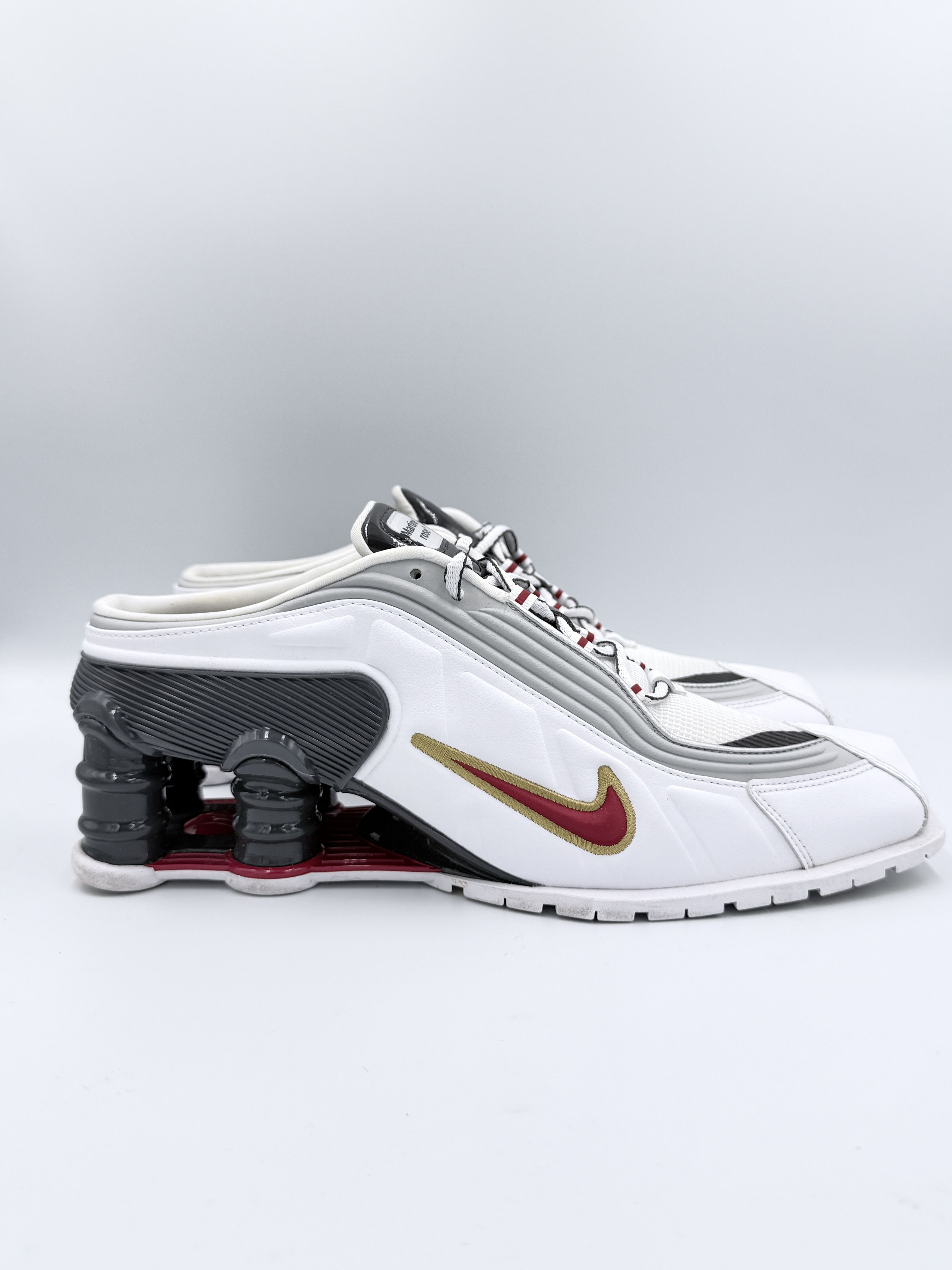 Martine Rose × Nike Martine Rose Nike Shox MR4 Mule Metallic Platinum Red Size US 8 / EU 41 - 2 Thumbnail
