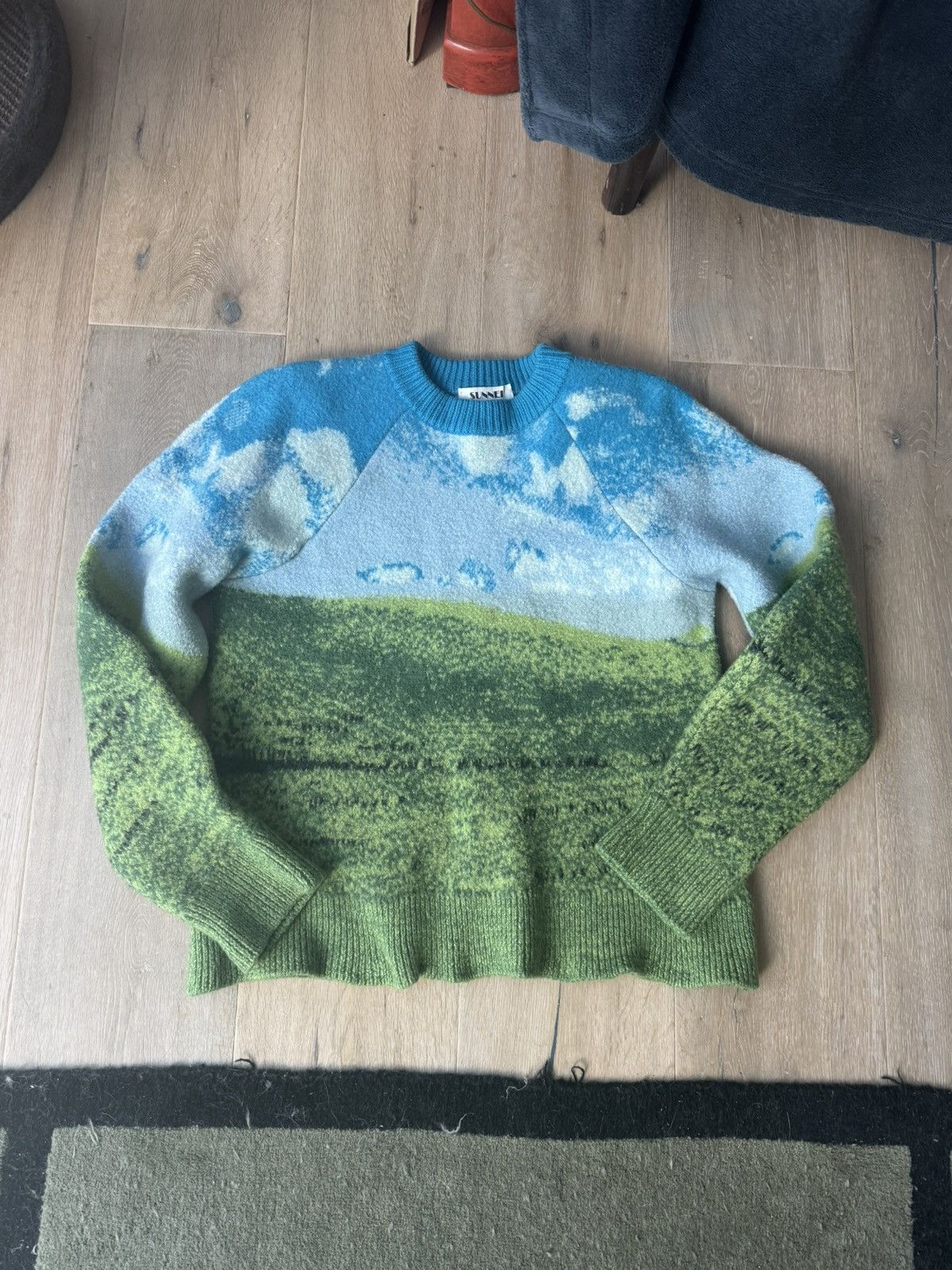 Sunnei Sunnei “Bliss” RARE Windows XP felted wool sweater Size US S / EU 44-46 / 1 - 2 Thumbnail