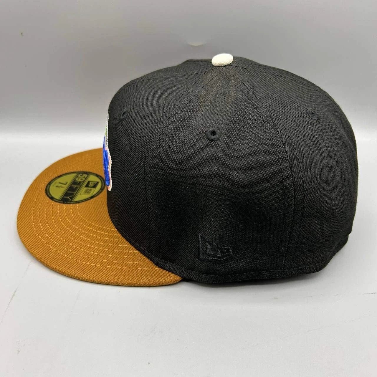 New Era San Francisco Giants Hat Men 7 3/8 Black MLB Fitted Cap New Size ONE SIZE - 7 Thumbnail