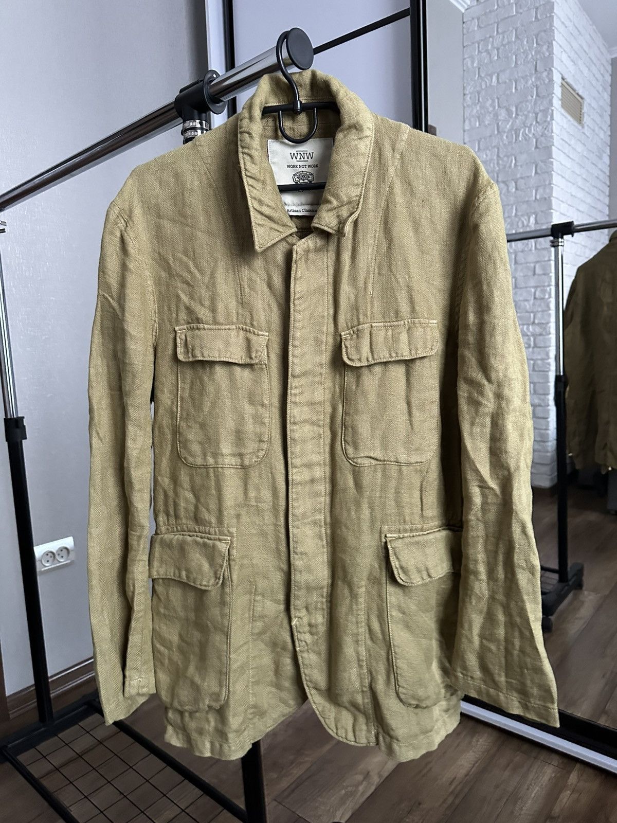 Japanese Brand Work Not Work Artisan Classics Japan Linen Jacket Size US L / EU 52-54 / 3 - 2 Thumbnail