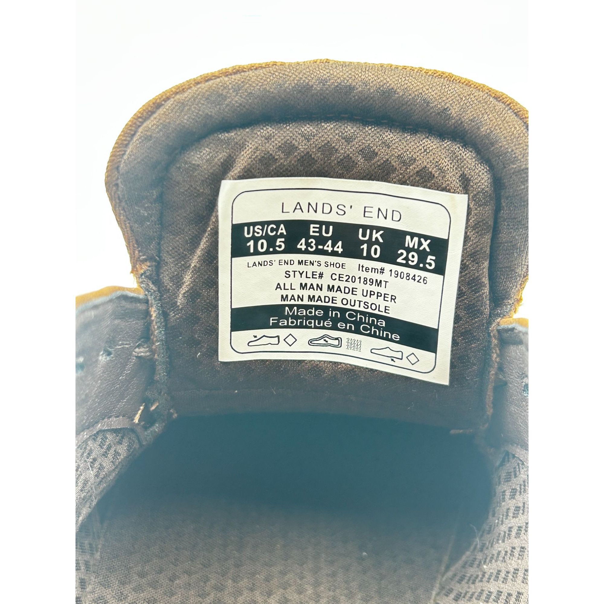 Other Lands’ End Sport Oxford Men’s 10.5 Dark Tan Lace Up Casual C Size US 10.5 / EU 43-44 - 7 Thumbnail