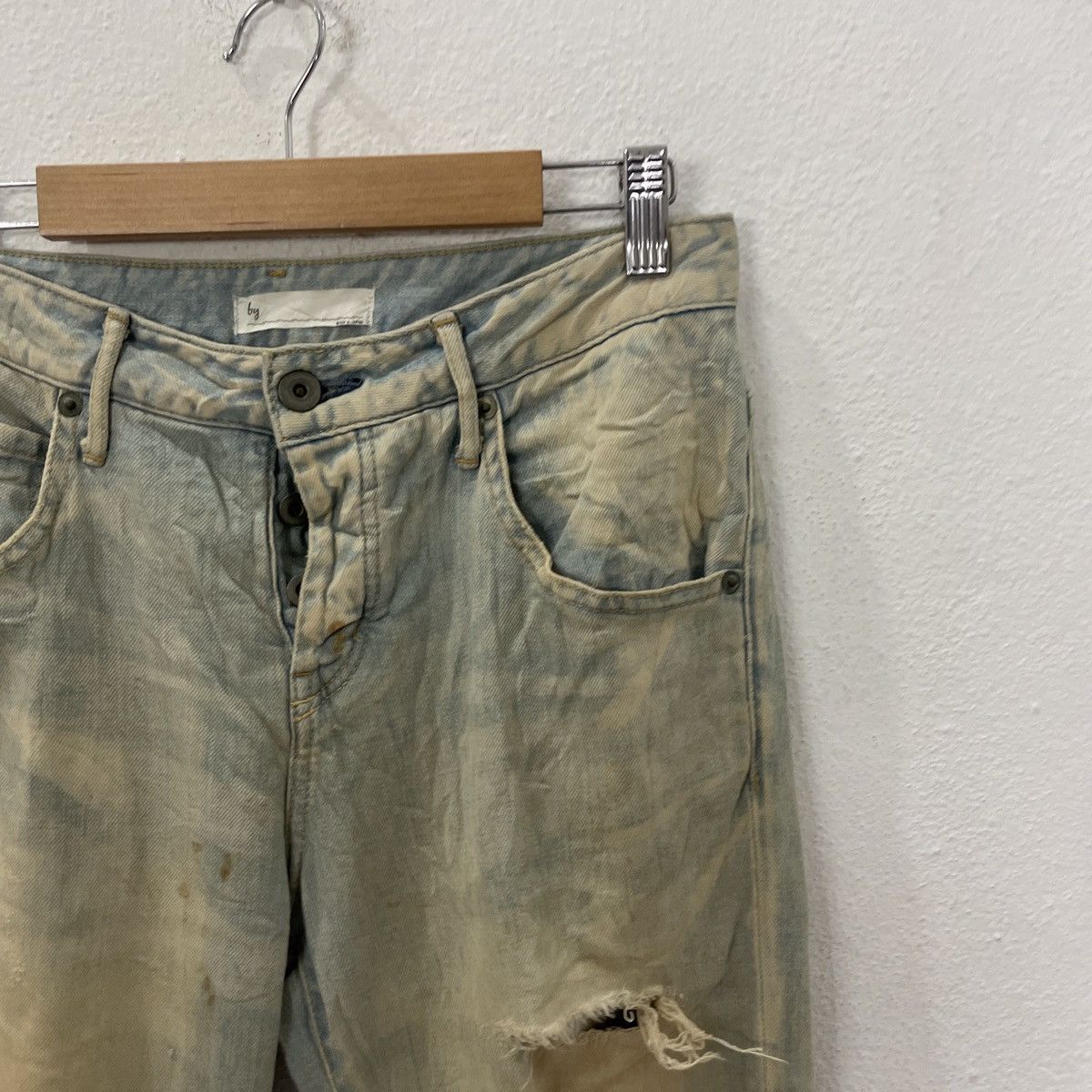 Japanese Brand REDLINE‼️Vintage Silver Flag co Distressed Denim Size US 29 - 2 Thumbnail