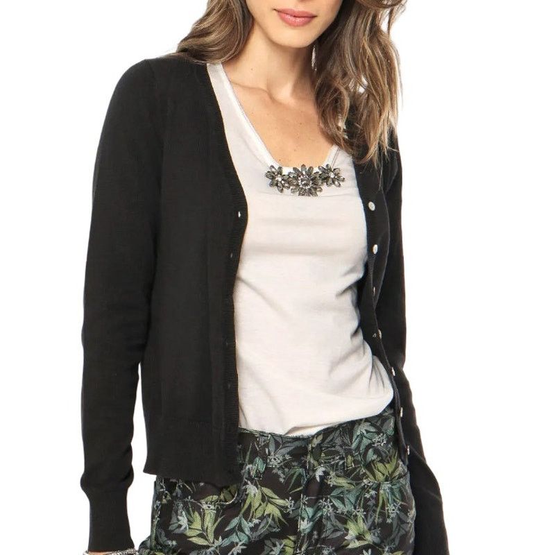 Mango Mango MNG Basics Cardigan Sweater Long Sleeve Button V-Neck Size XS / US 0-2 / IT 36-38 - 2 Thumbnail