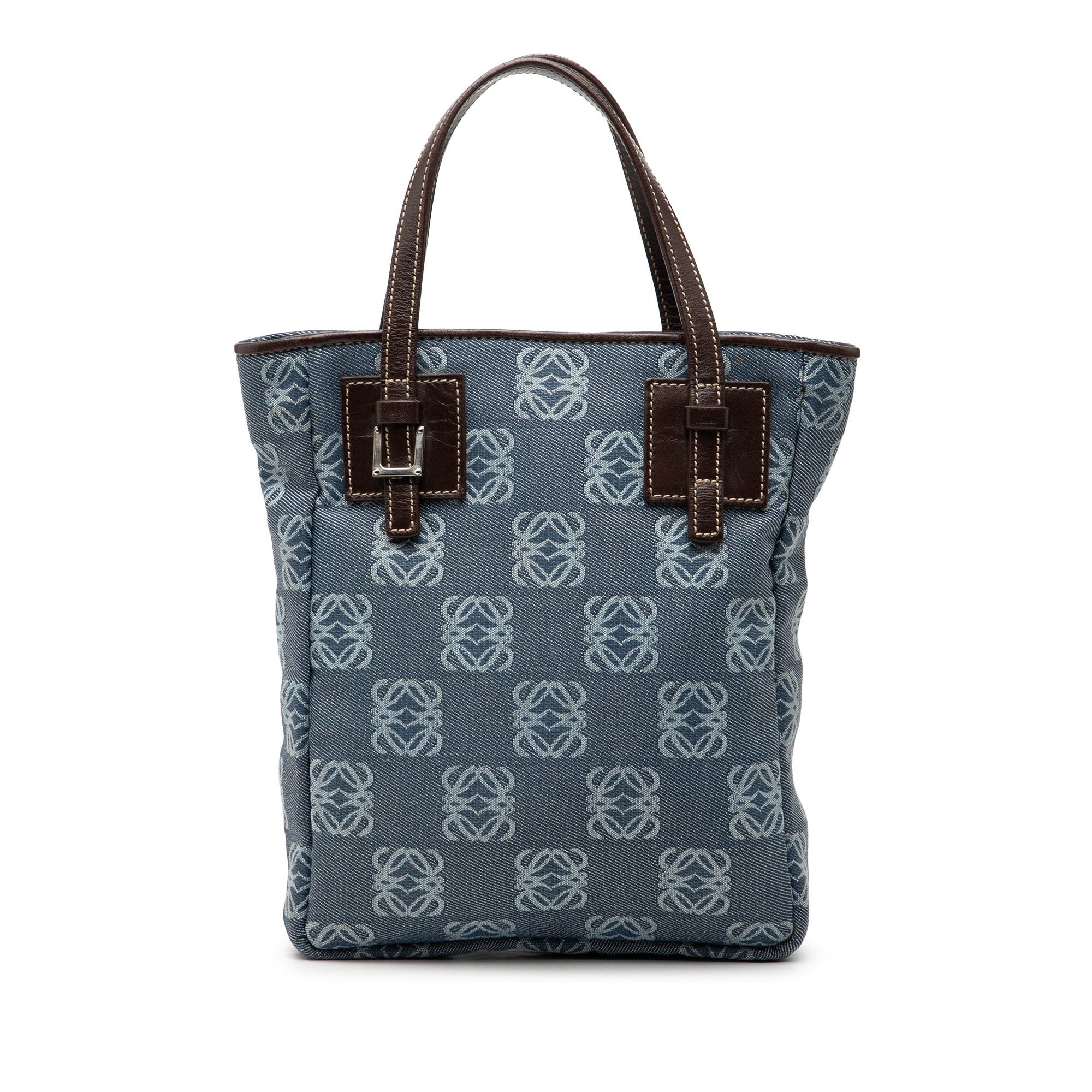 Loewe Anagram Denim Handbag in Blue, Women's