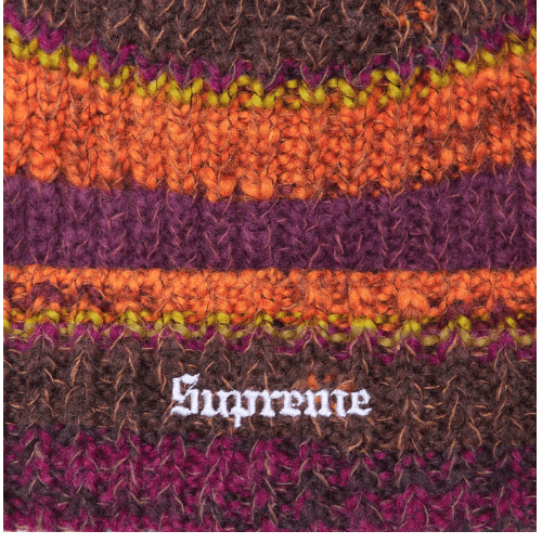 Supreme Supreme Space dye Stripe Beanie Brown FW24 Size ONE SIZE - 2 Thumbnail