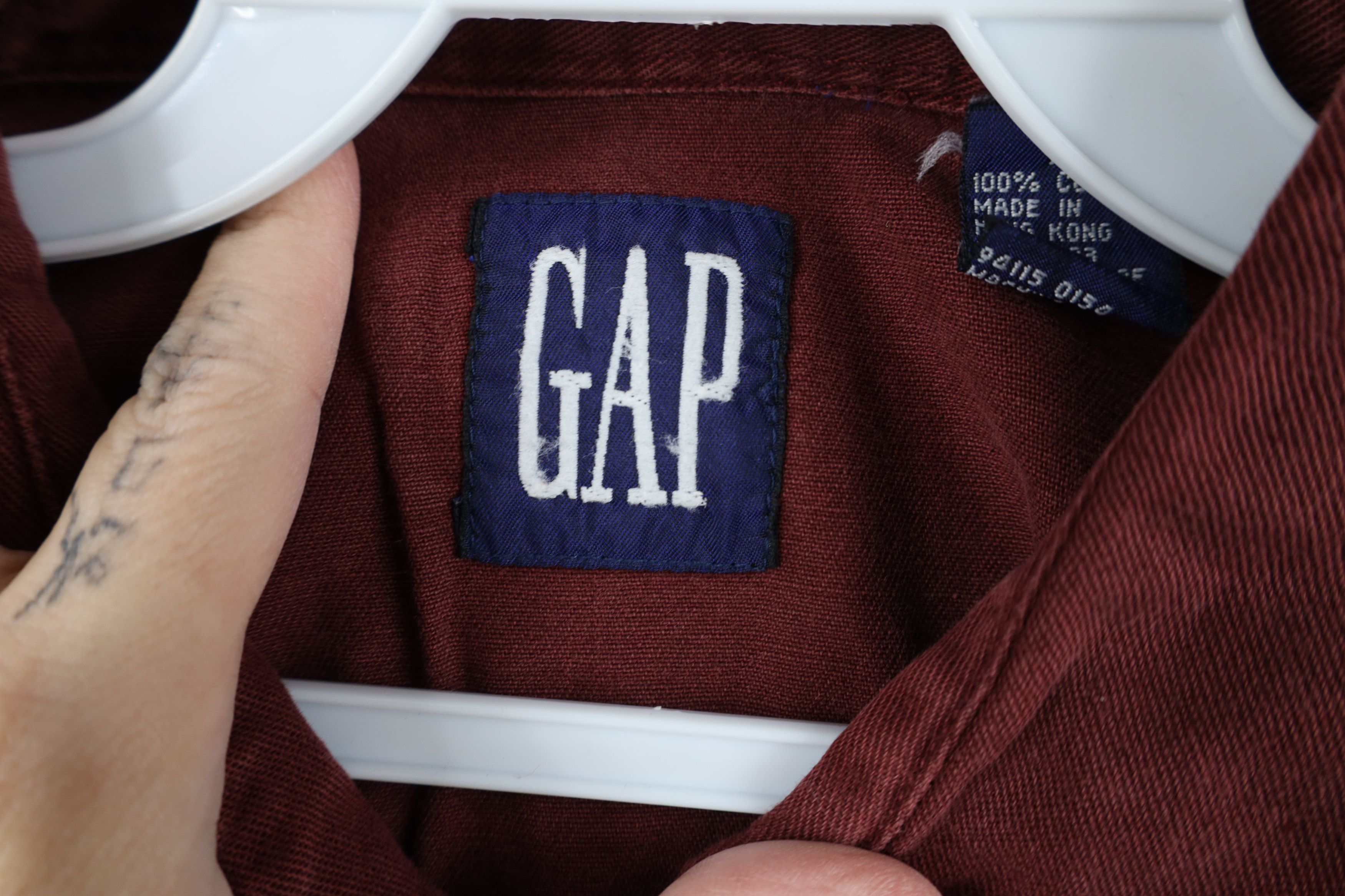 Gap Vintage 90s Gap Western Cowboy Snap Button Shirt Red Cotton Size US XL / EU 56 / 4 - 8 Thumbnail