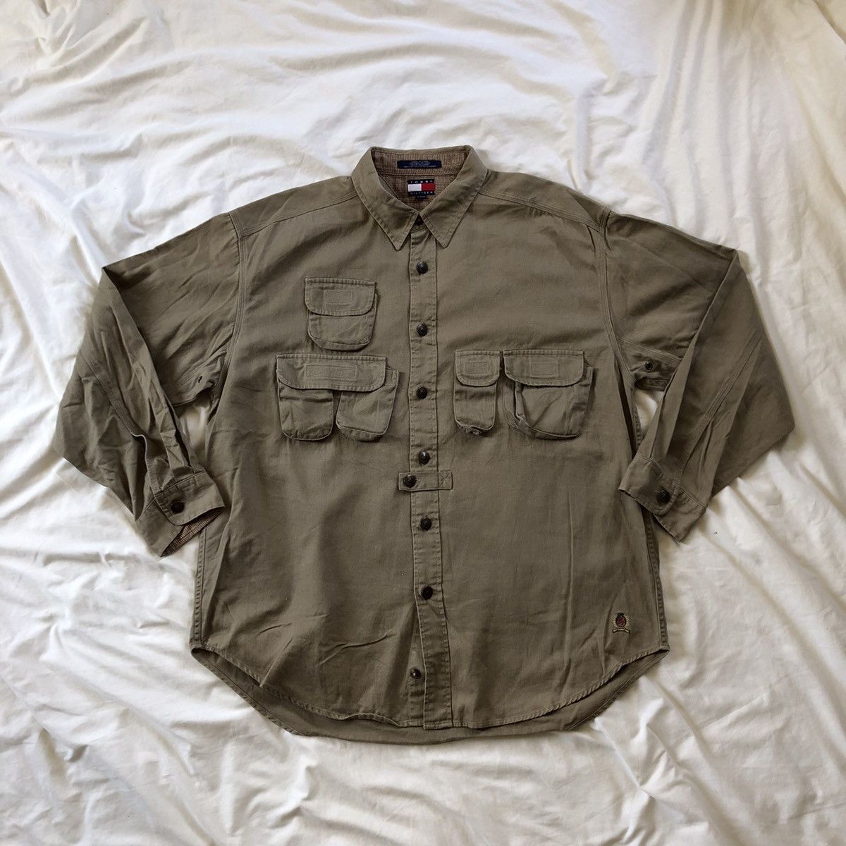 Tommy Hilfiger TOMMY HILFIGER Tactical Multipocket Button Shirt Size US XL / EU 56 / 4 - 1 Thumbnail