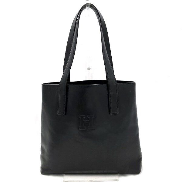 Other Other HIROFU Black Leather Tote Bag for Women Leather Tote Bag in Good Condition Size ONE SIZE - 1 Thumbnail