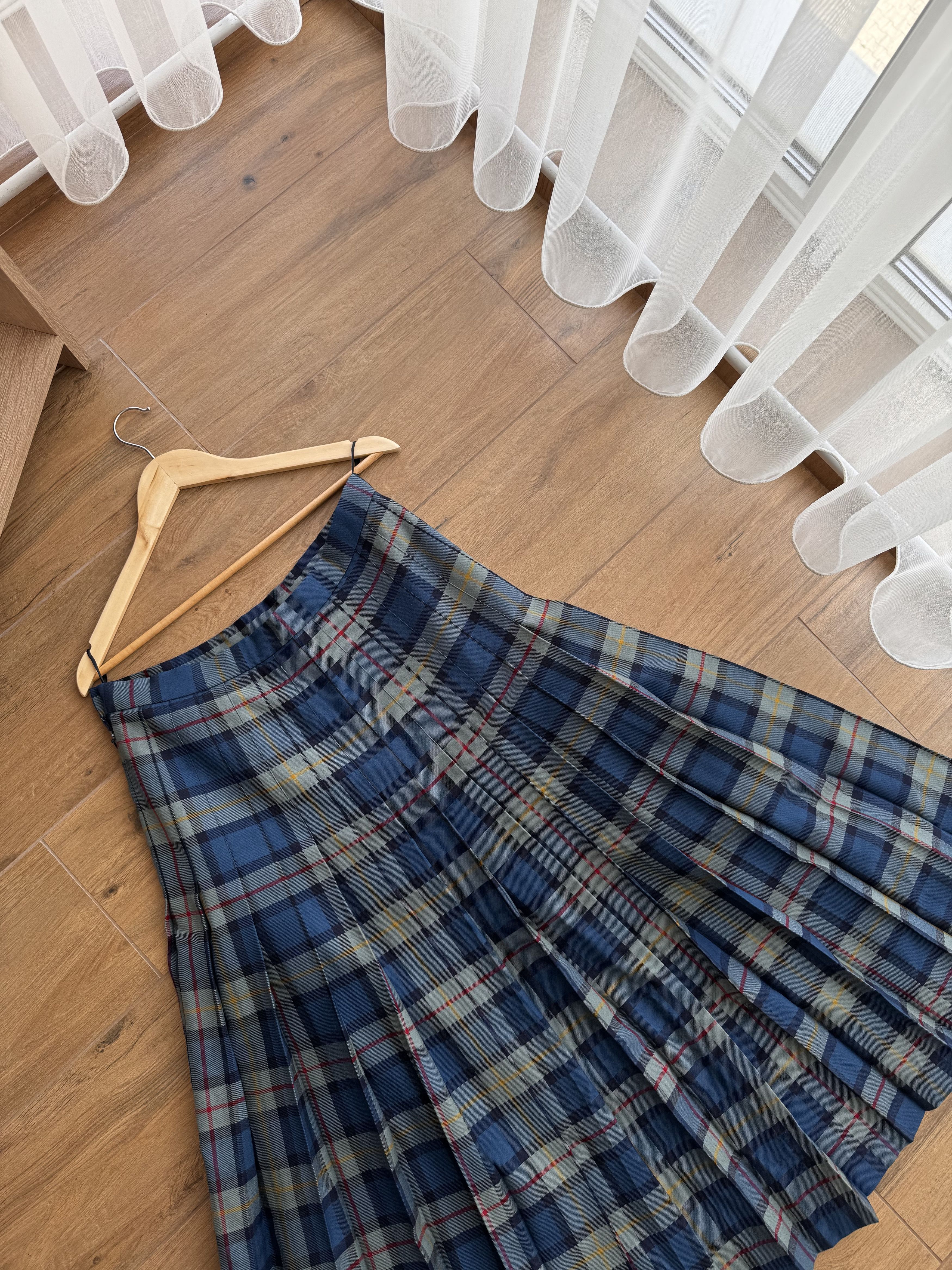 Pringle Of Scotland × Vintage Vintage Johnstons of Elgin Tartan Long Kilt Wool Skirt Size 34" / US 12 / IT 48 - 10 Thumbnail