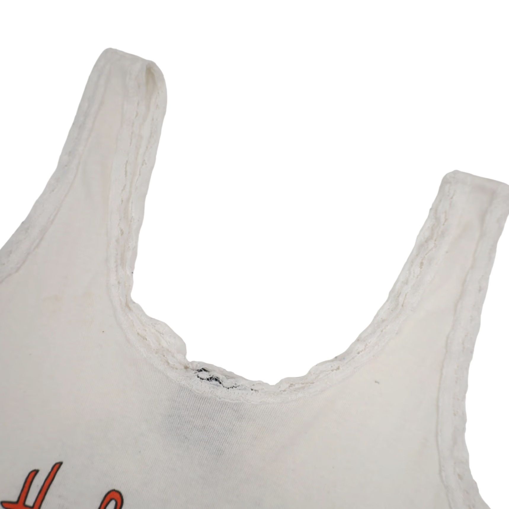Harley Davidson VINTAGE Harley-Davidson Tank Top Womens XL White Lace Trim 3D Emblem Shirt Size XL / US 12-14 / IT 48-50 - 5 Thumbnail