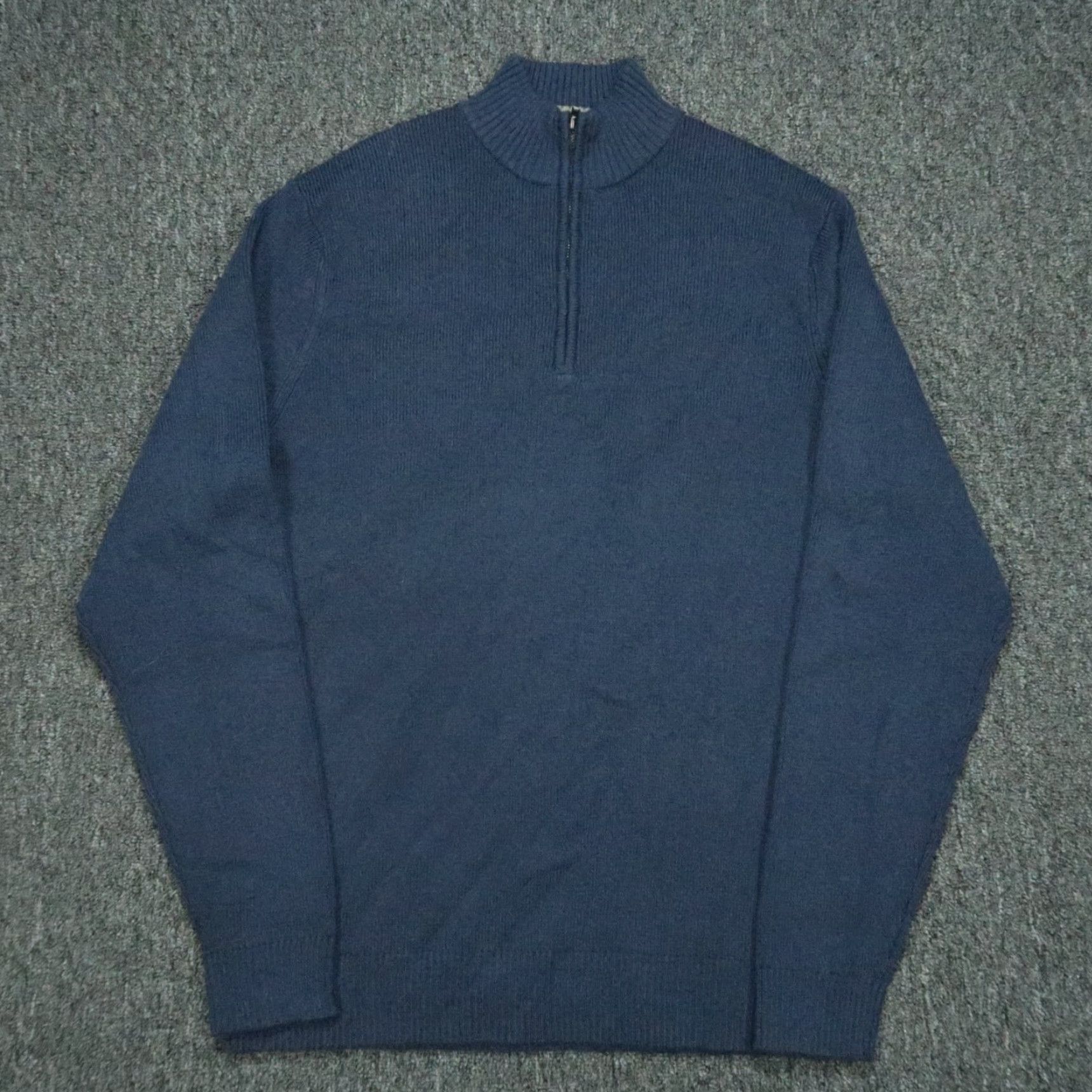 Mizzen+Main Mizzen+Main Sweater Men Medium Blue 1/4 Zip Long Sleeve Pullover Jumper Size US M / EU 48-50 / 2 - 2 Thumbnail