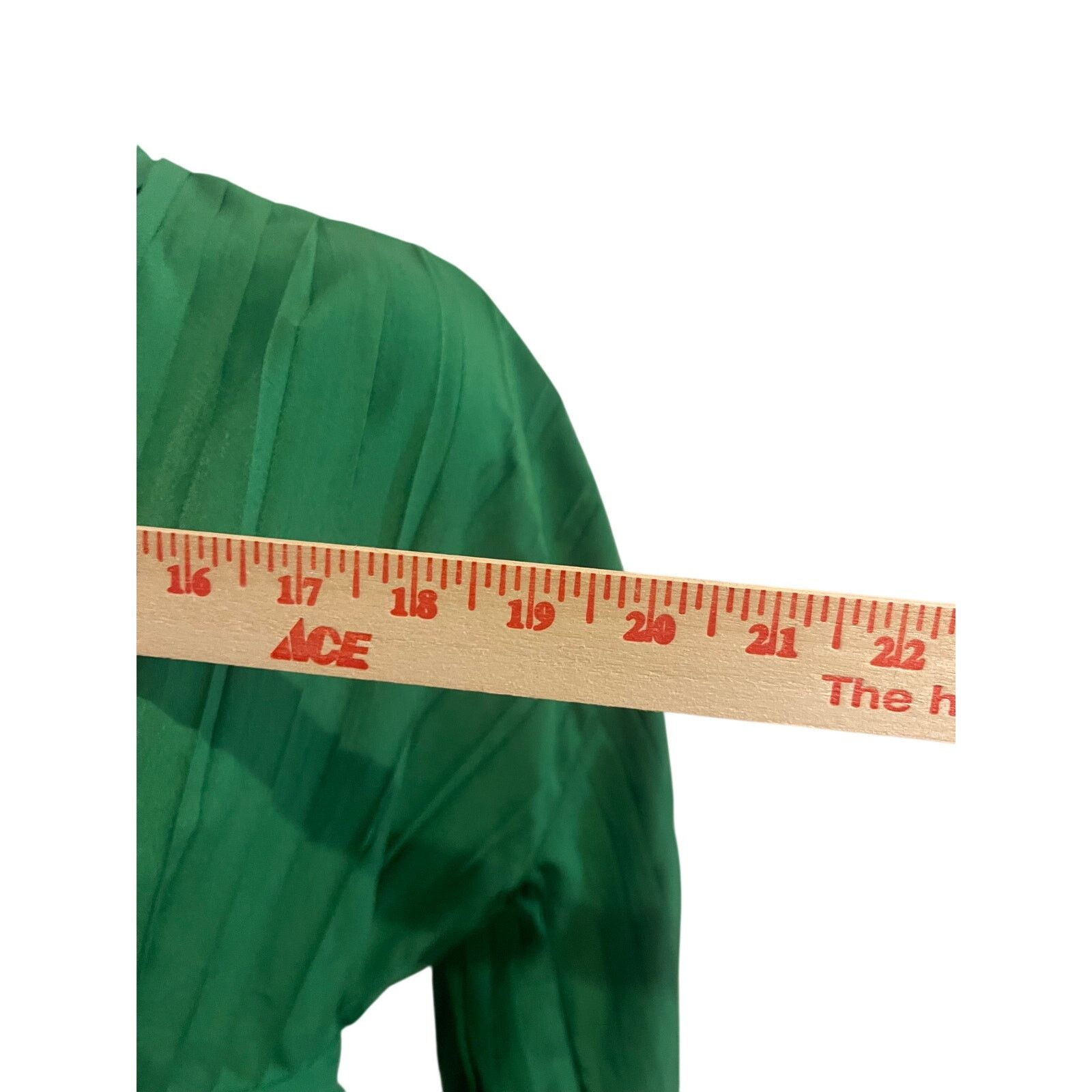PrettyLittleThing PrettyLittleThing Green Pleated Long Sleeve Romper Size US 6 Size 28" / US 6 / IT 42 - 5 Thumbnail