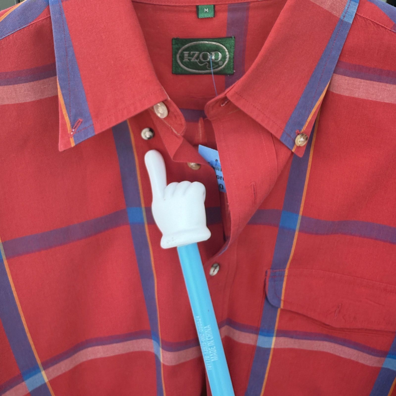 Izod Vintage IZOD VINTAGE MENS BUTTON DOWN COTTON PLAID medium Size US M / EU 48-50 / 2 - 8 Thumbnail