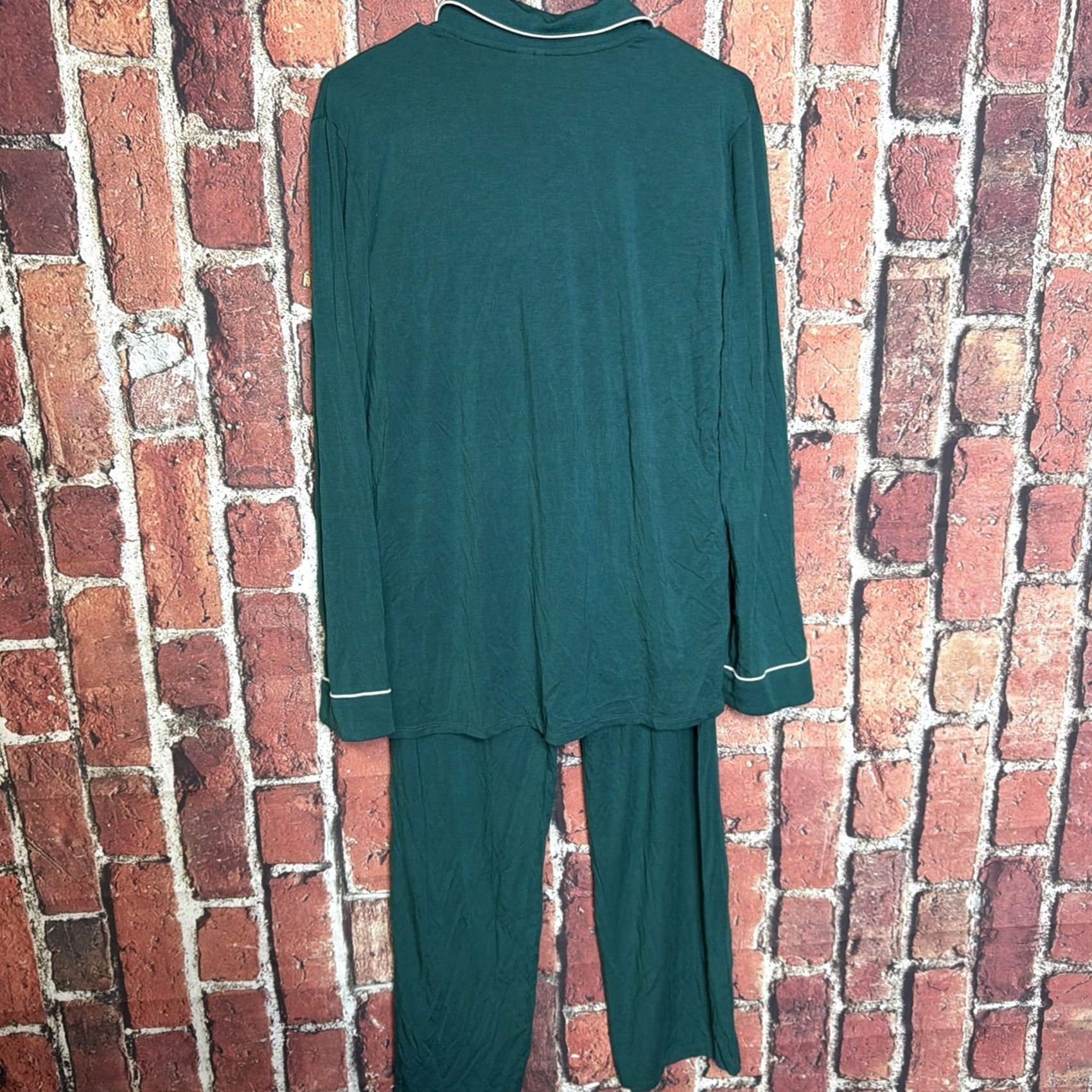 Nordstrom Nordstrom Pajama Set Medium Green Long Sleeve 2 Piece Size M / US 6-8 / IT 42-44 - 3 Thumbnail