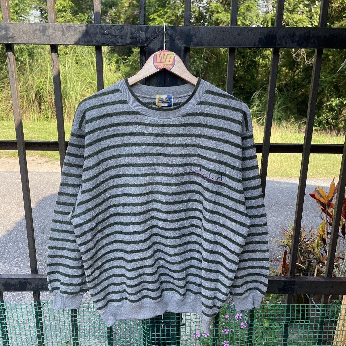 Vintage 🔥🔥Vintage UCLA Cotton Twill Striped Sweatshirts Size US M / EU 48-50 / 2 - 1 Thumbnail