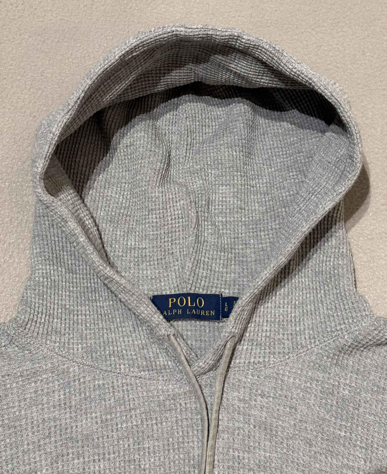 Polo Ralph Lauren Polo Ralph Lauren Thermal Gray Hoodie Large Size US L / EU 52-54 / 3 - 9 Thumbnail
