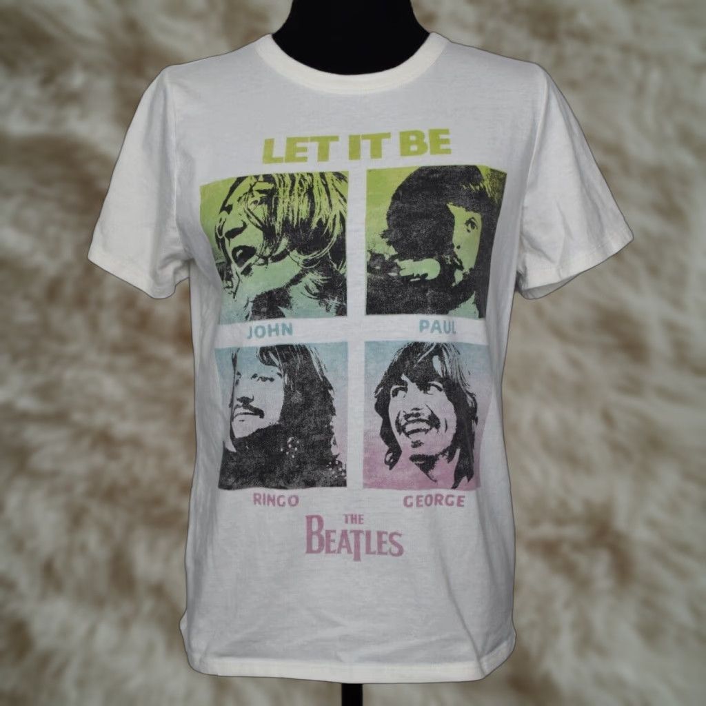 Vintage The Beatles Let It Be Short Sleeve Graphic T Shirt Womens Tag M Fits Small Vintage No Size S / US 4 / IT 40 - 1 Thumbnail