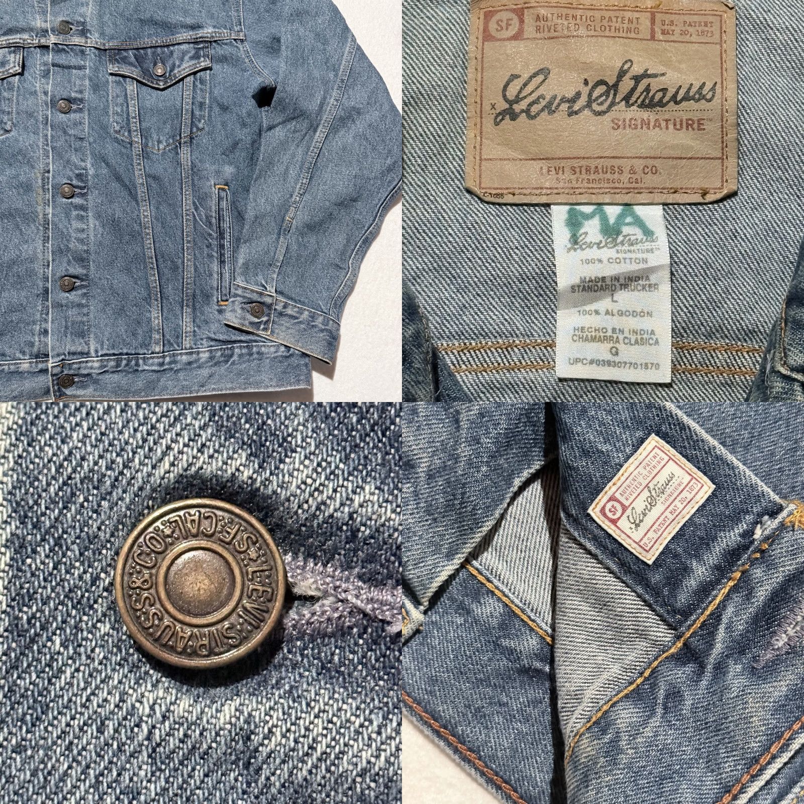 Levi's Vintage Levi Strauss & Co Trucker Jacket Men Blue Denim Retro Y2K Large Denim Jacket Mens Blue Vintage Levi’s Trucker Jacket, Regular Size L Size US L / EU 52-54 / 3 - 8 Thumbnail