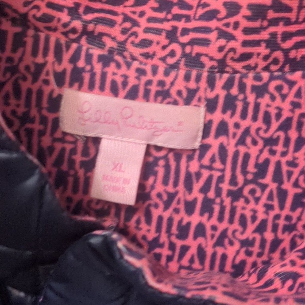 Lilly Pulitzer Lilly Pulitzer blue and pink quilted vest size XL Size XL / US 12-14 / IT 48-50 - 2 Thumbnail