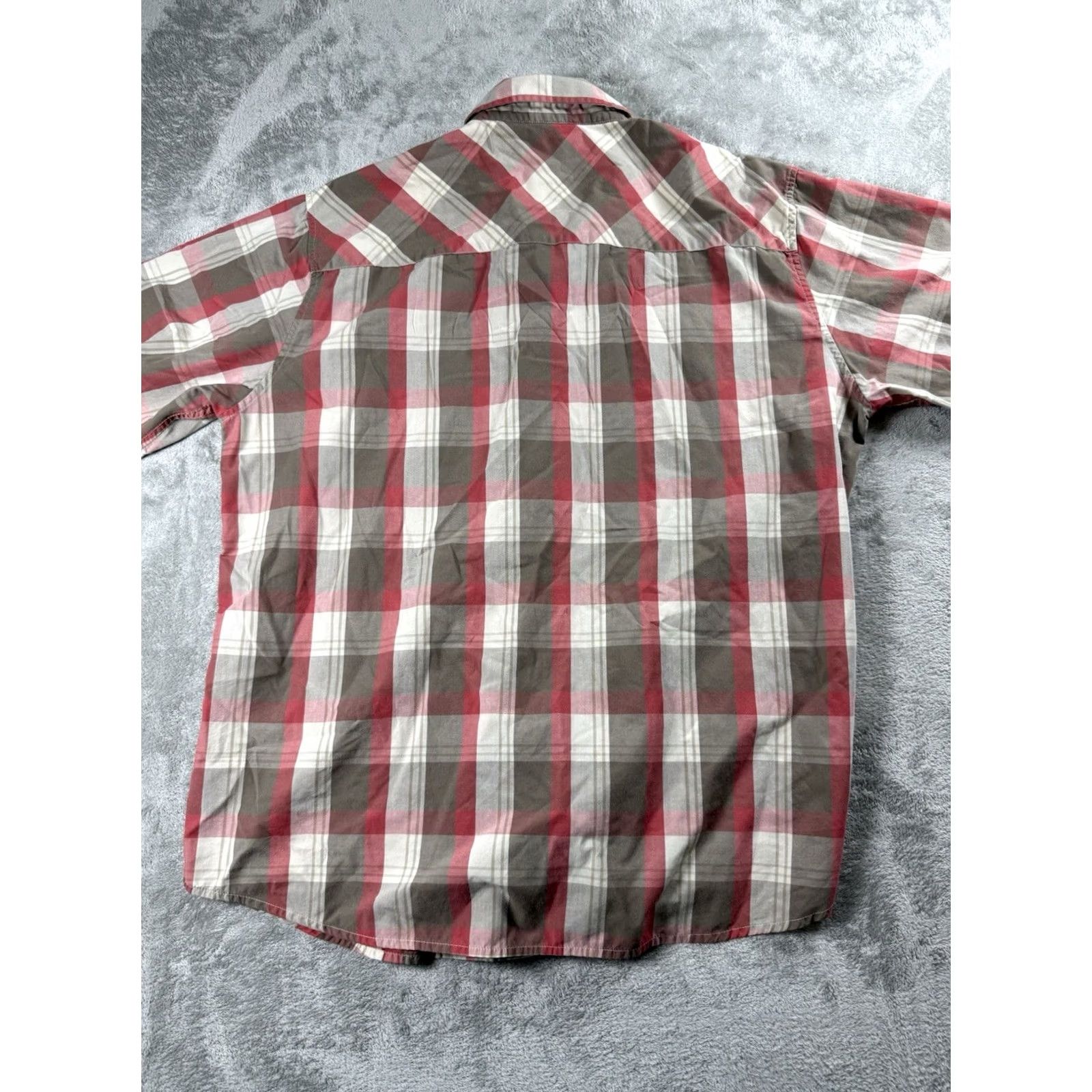 Vintage Horny Toad Men's Plaid Button Up Shirt XL Hike Camp Outdoor Vacation Fish Orange Tan Size US XL / EU 56 / 4 - 2 Thumbnail