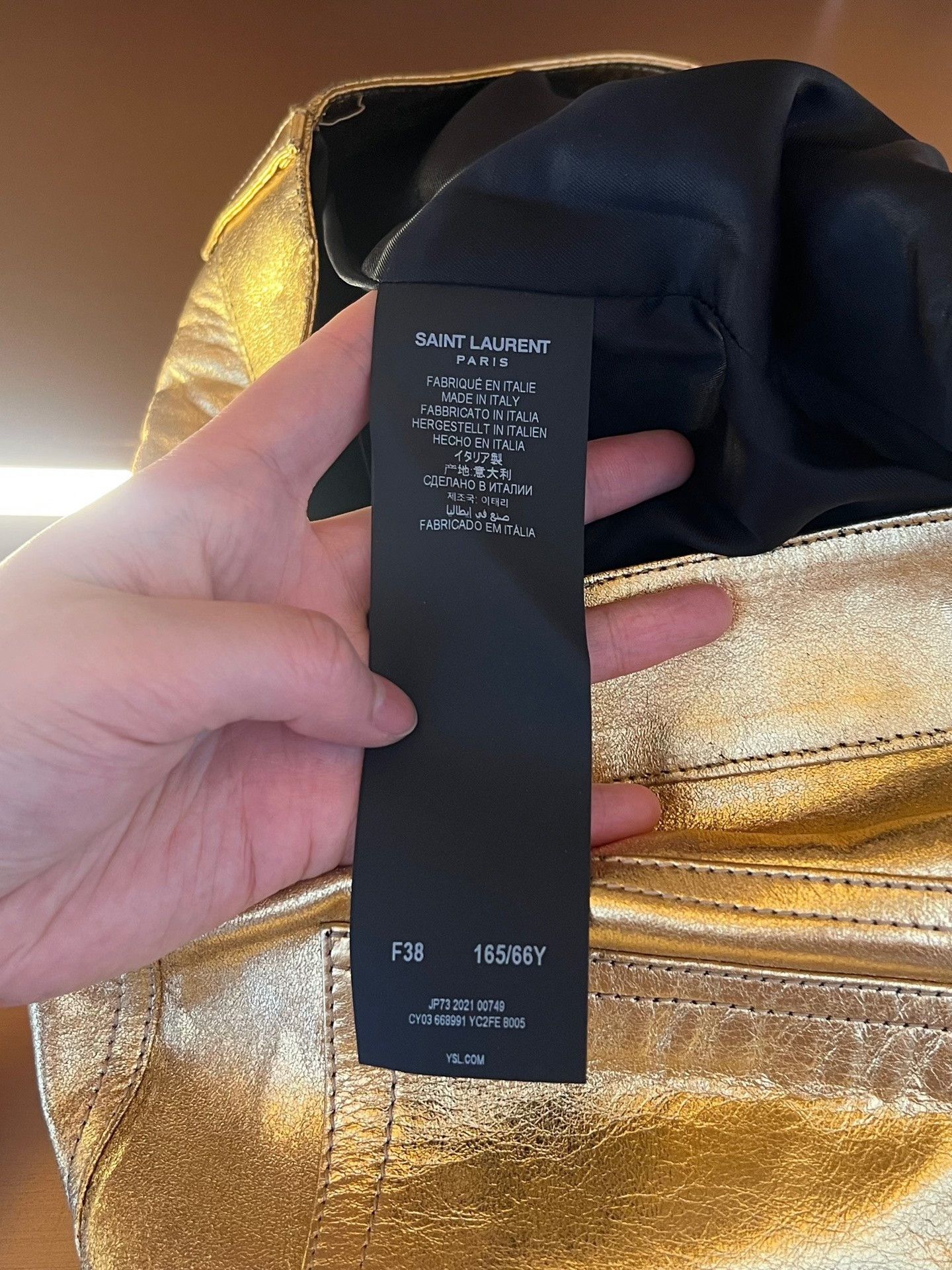 Saint Laurent Paris SLP Gold Shorts Size US 38 / EU 54 - 4 Thumbnail