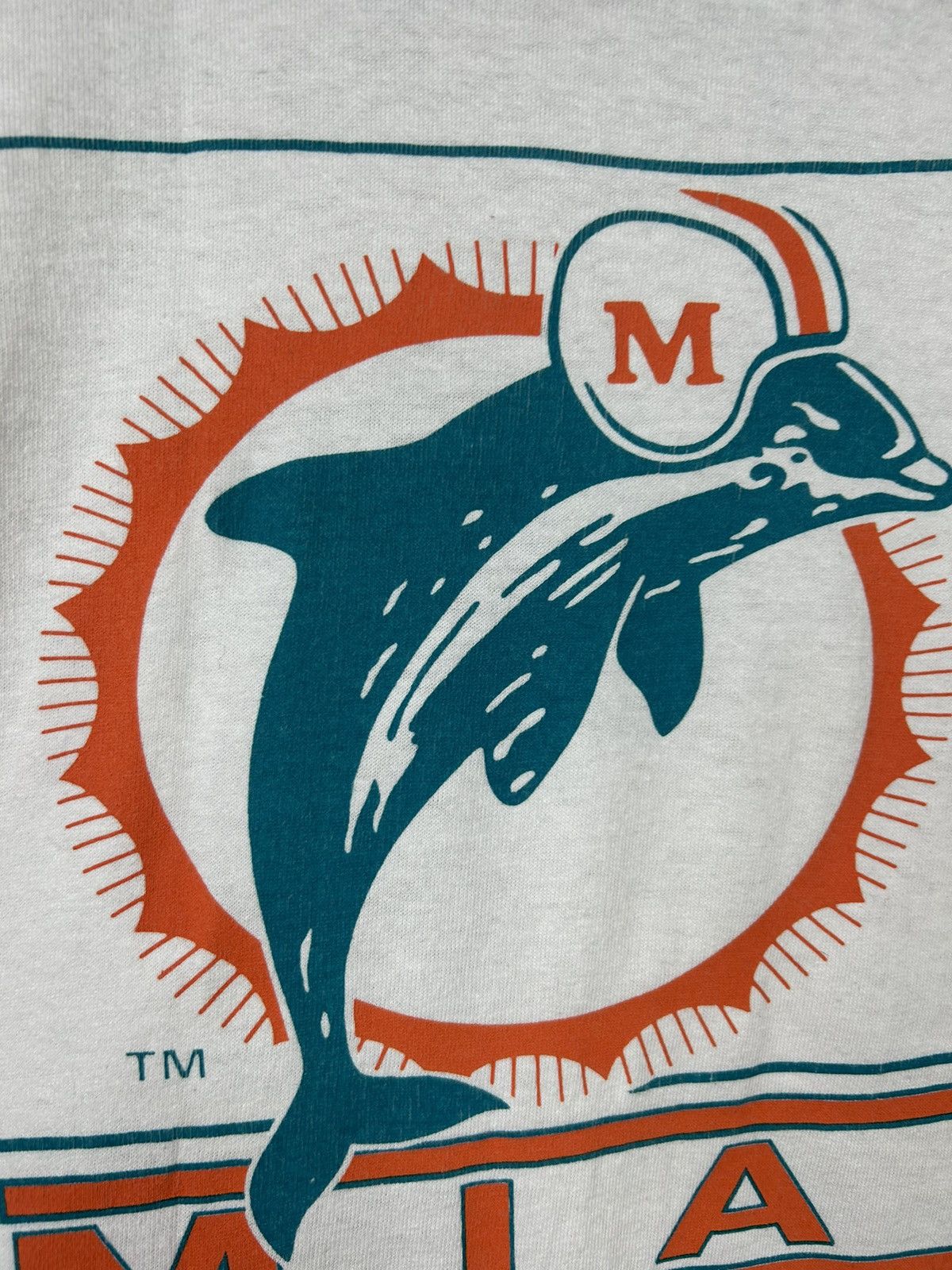 NFL Vintage 90s Miami Dolphins Nfl Team T shirt Size US XL / EU 56 / 4 - 6 Thumbnail