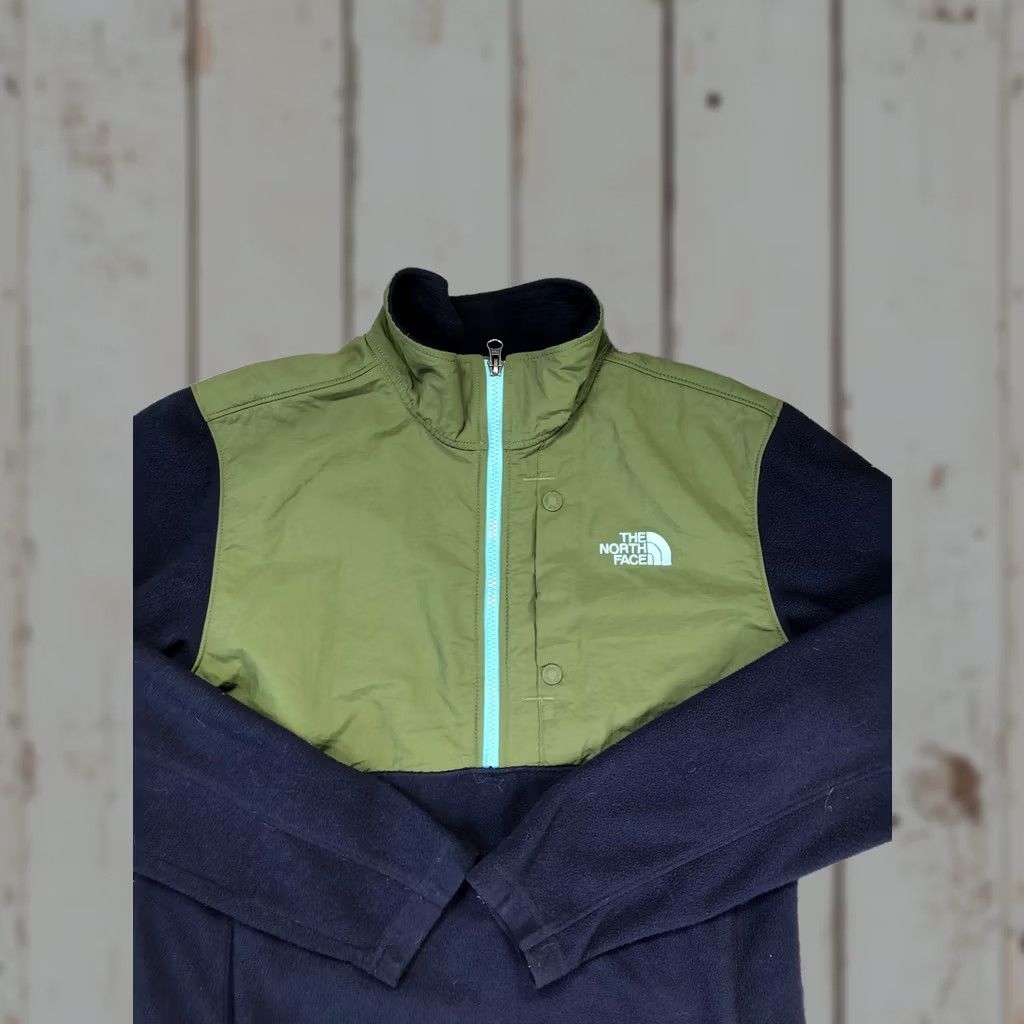 The North Face The North Face Fleece Jacket Mens M Colorblock 1/2 Zip Hiking Blue Green Size US M / EU 48-50 / 2 - 1 Thumbnail