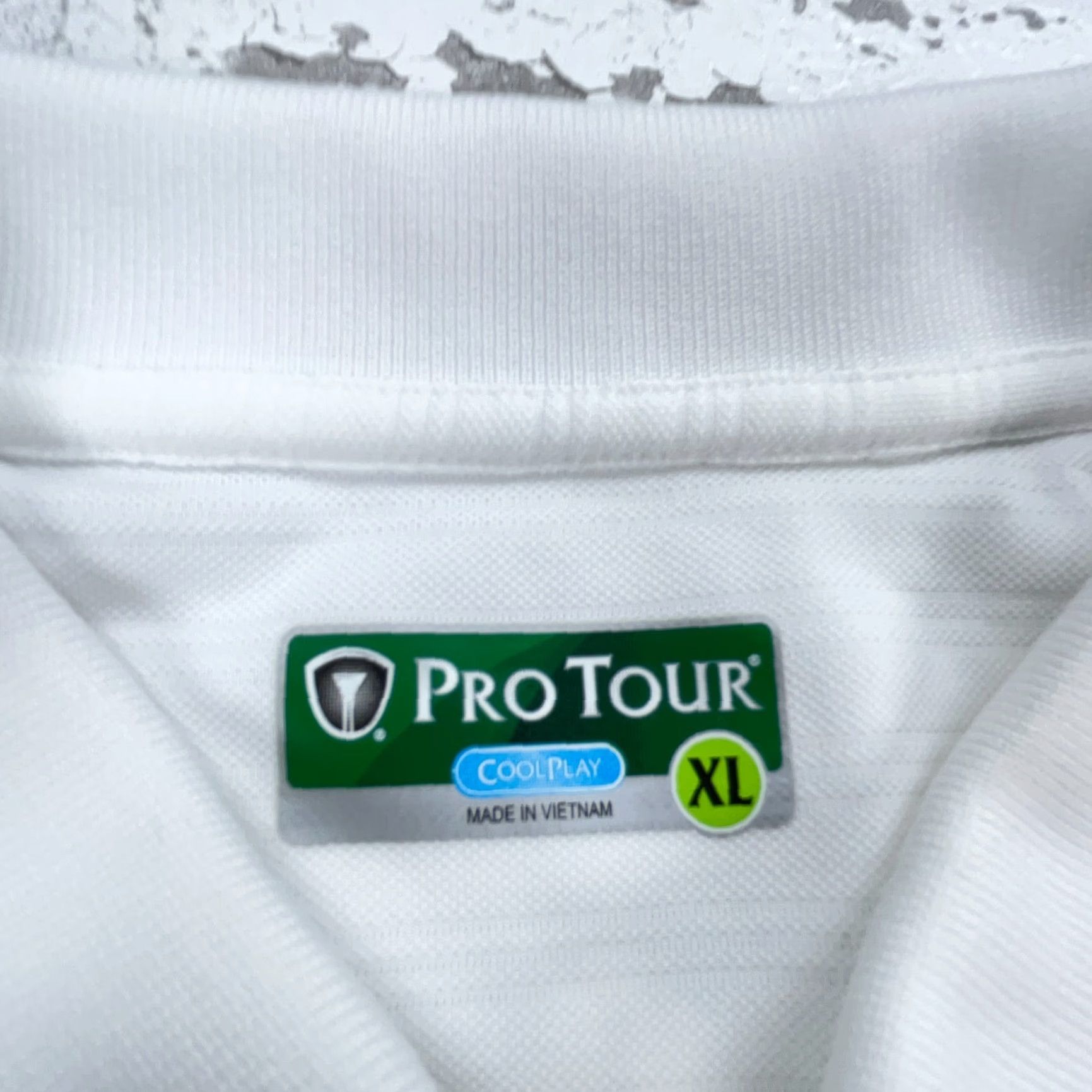 Vintage Pro Tour Polo Shirt Men XL White Performance Quick Dry Golf Tennis Breathable Shirt Adult Size US XL / EU 56 / 4 - 4 Thumbnail