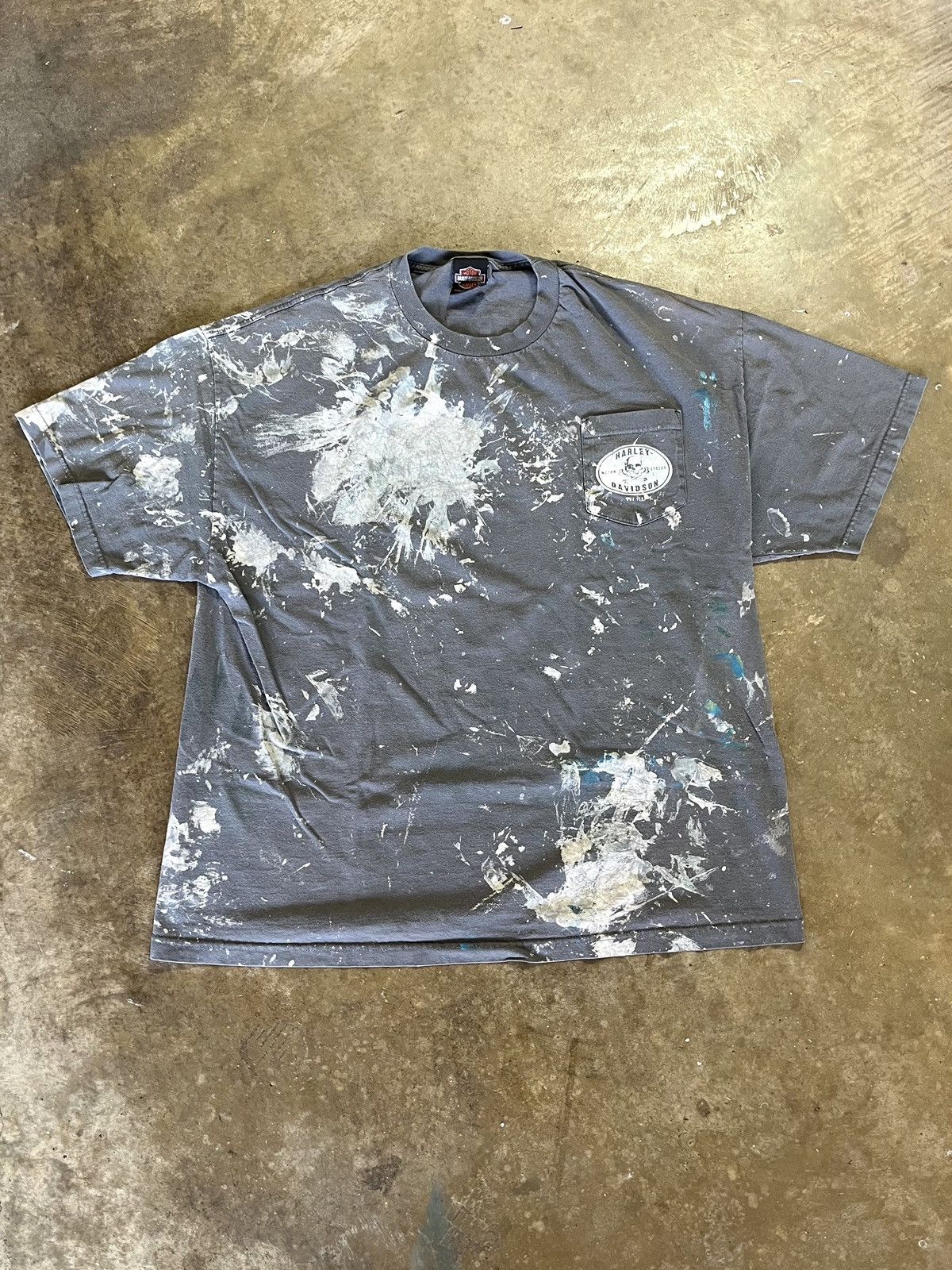 Harley Davidson Thrashed Harley Skull Pocket Tee Size US XXL / EU 58 / 5 - 1 Thumbnail