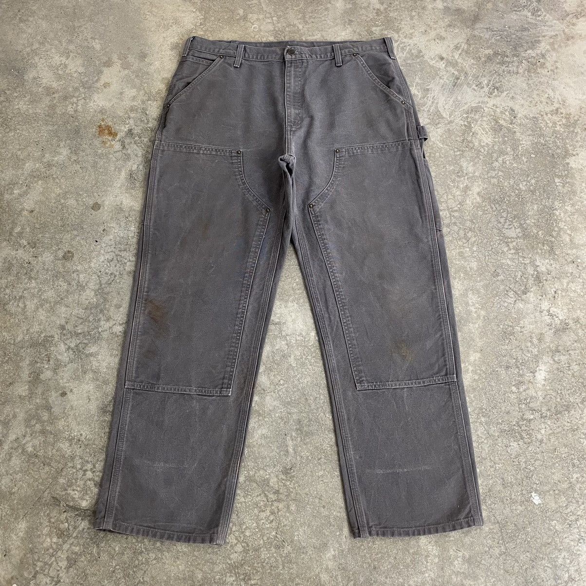 Carhartt Vintage Carhartt Double Knee Gravel Grey Carpenter Pants Size US 36 / EU 52 - 2 Thumbnail