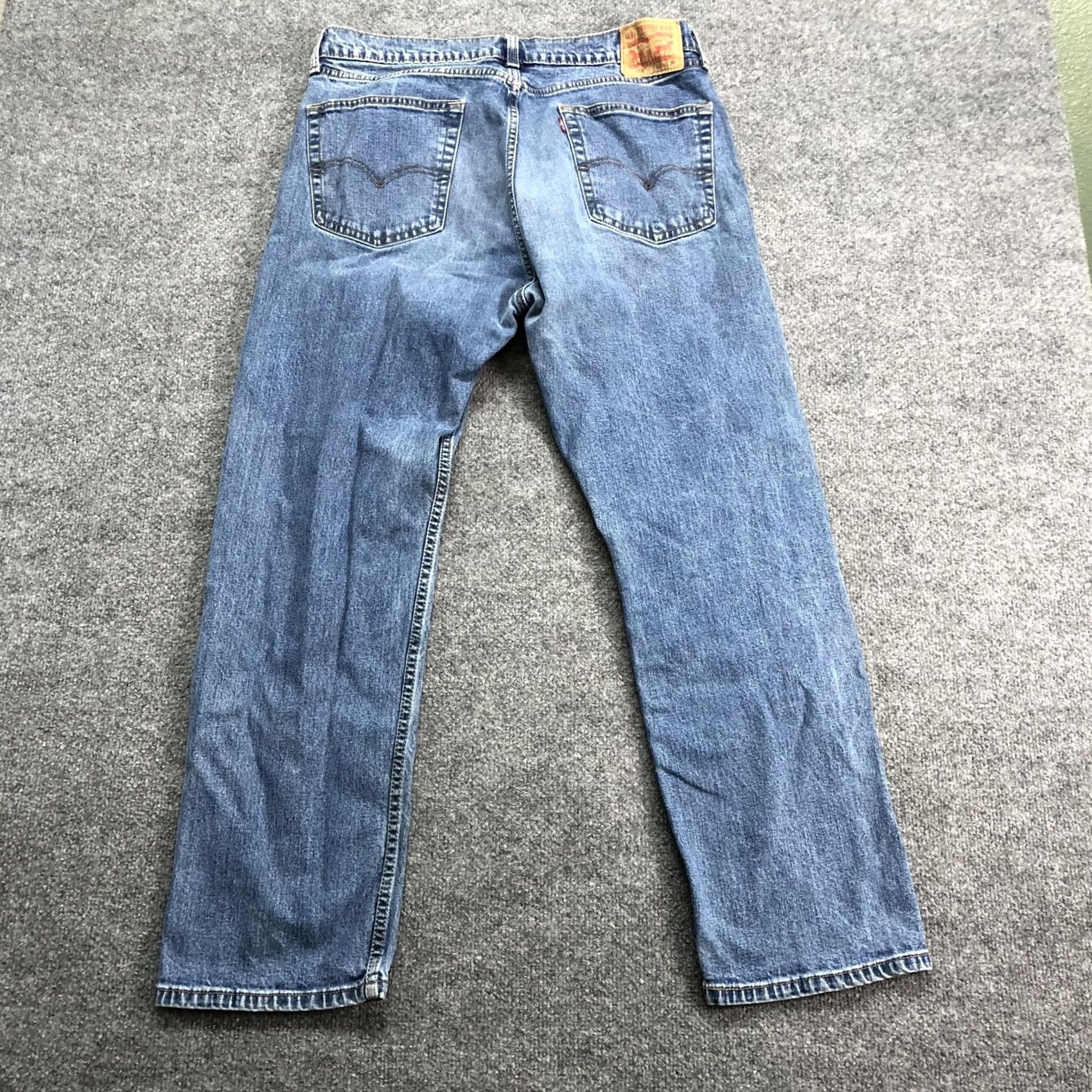 Levi's Levi's 505 Jeans Mens Regular Fit Straight Leg 36x30 Blue Medium Wash Denim Pants Size US 36 / EU 52 - 6 Thumbnail