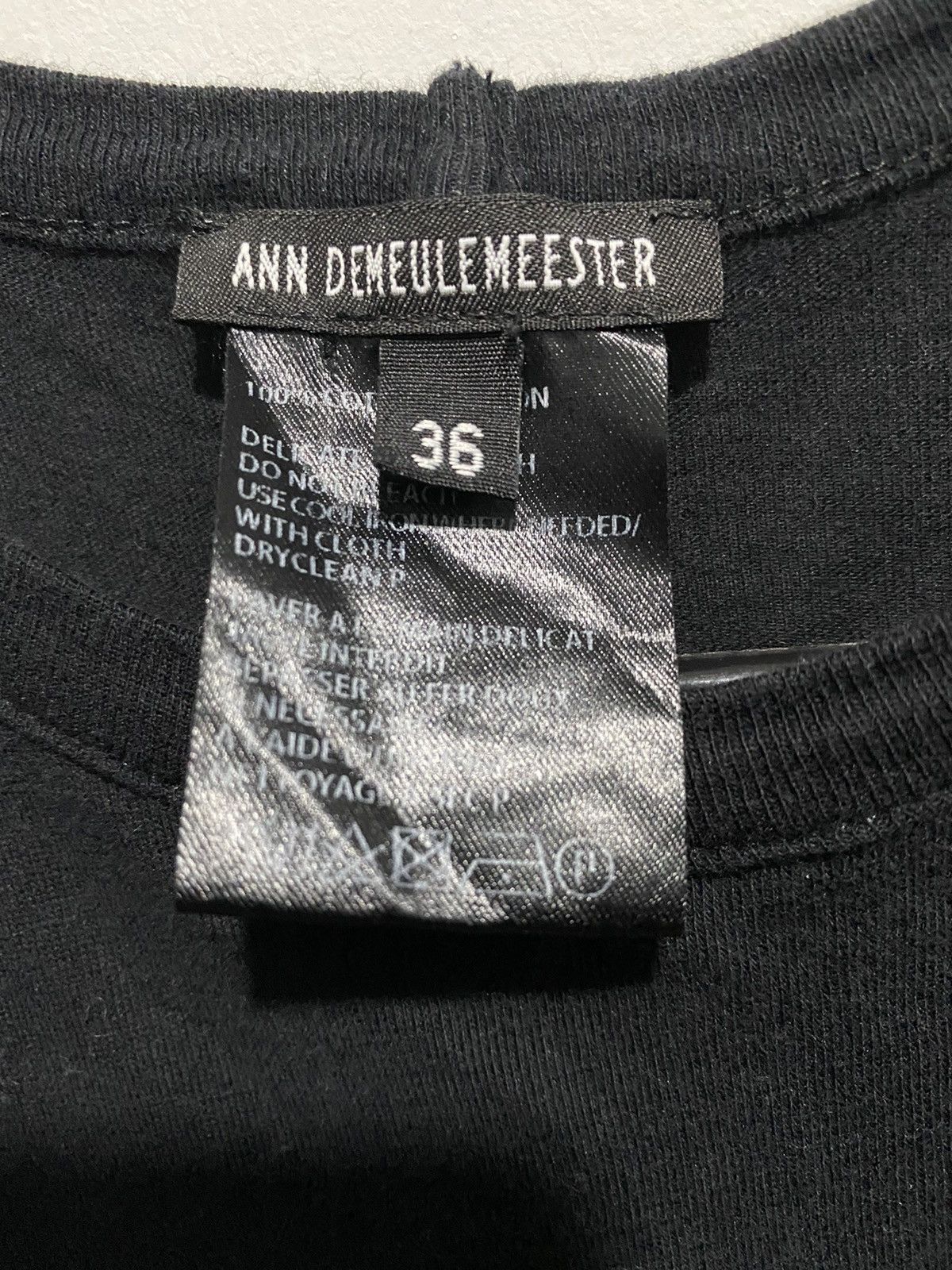 Ann Demeulemeester Ann Demeulemeester Black tee Size M / US 6-8 / IT 42-44 - 6 Thumbnail