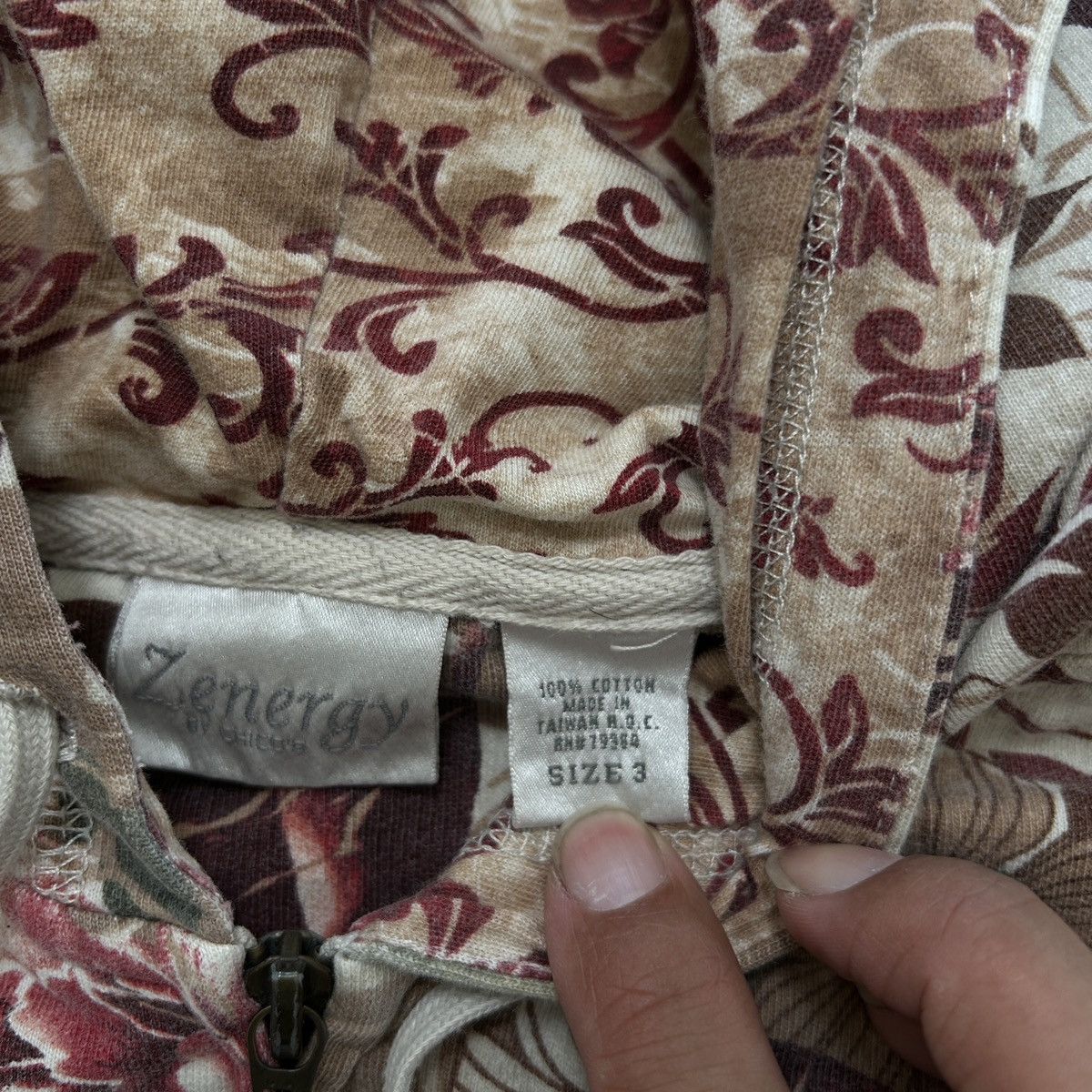 Vintage Vintage Zenergy by Chico’s Floral Full Zip Hoodie Size US L / EU 52-54 / 3 - 6 Thumbnail