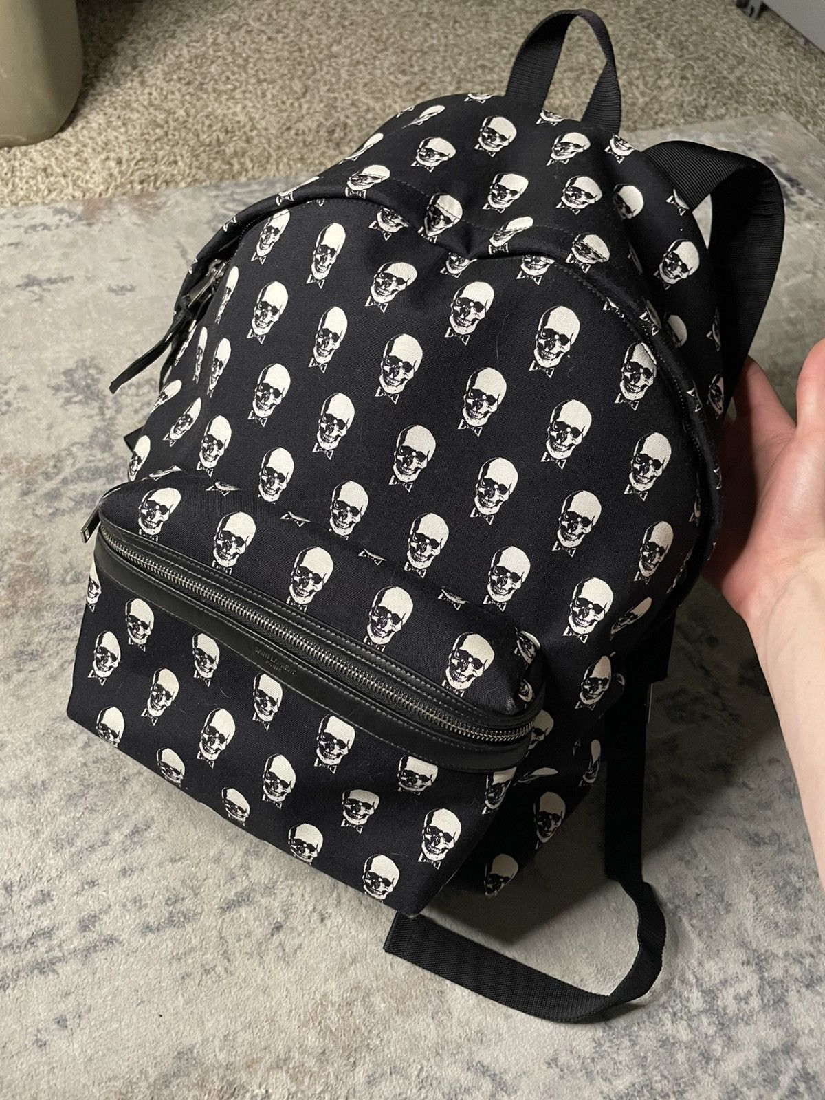 Saint Laurent Skull Backpack Canvas Black Yves Saint Laurent Yves Saint Laurent Classic Hunting  main image 4