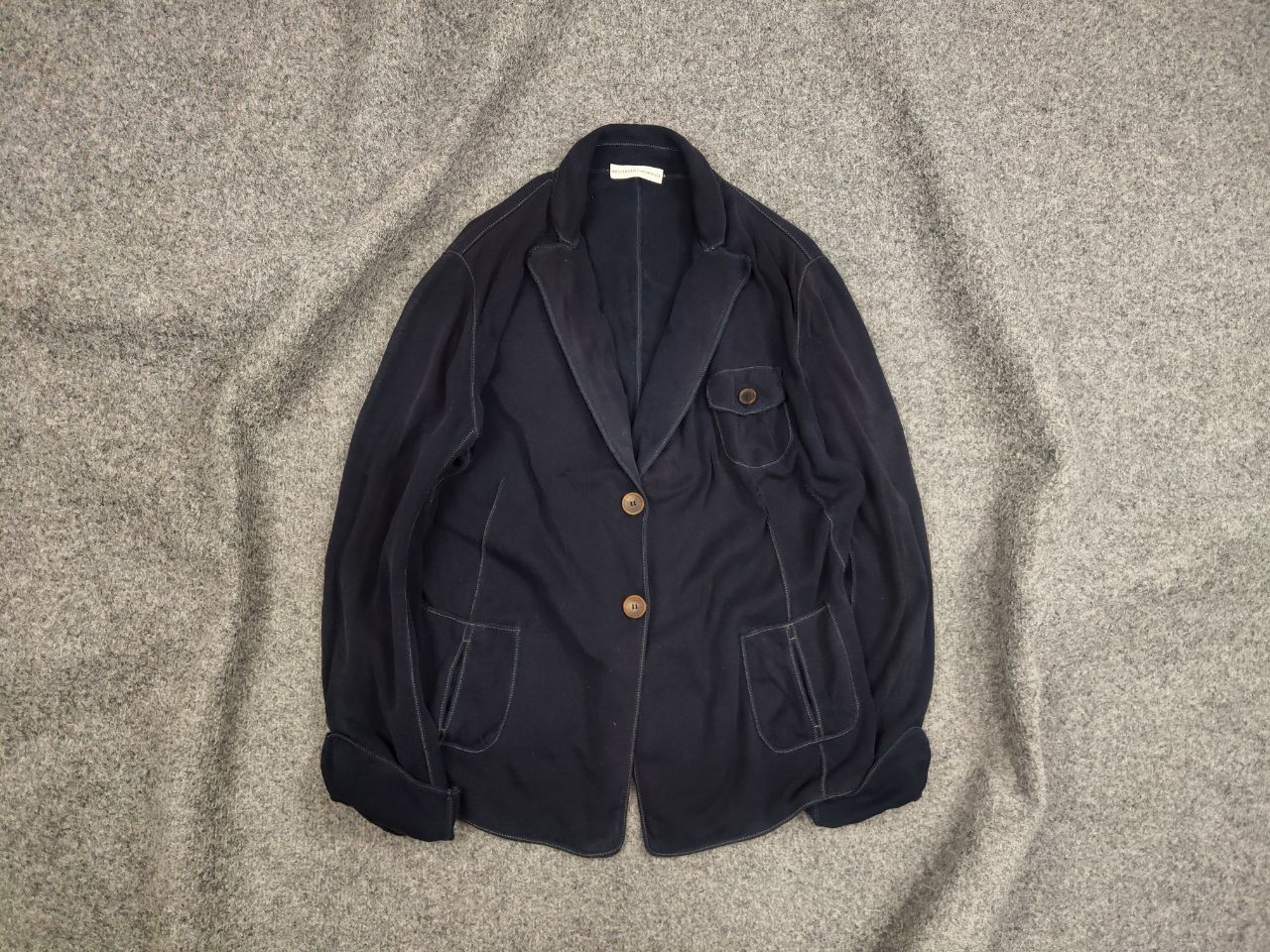 Brunello Cucinelli Brunello Cucinelli premium design classic Cotton Navy Blazer Size XL / US 12-14 / IT 48-50 - 1 Thumbnail