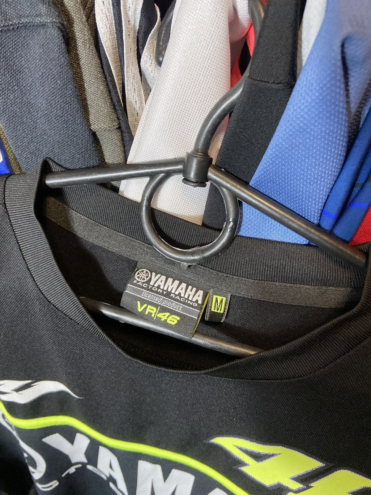 Vintage × Yamaha VINTAGE 00s YAMAHA 46 RACING POLYESTER NASCAR ADULT T-SHIRT Size US M / EU 48-50 / 2 - 2 Thumbnail