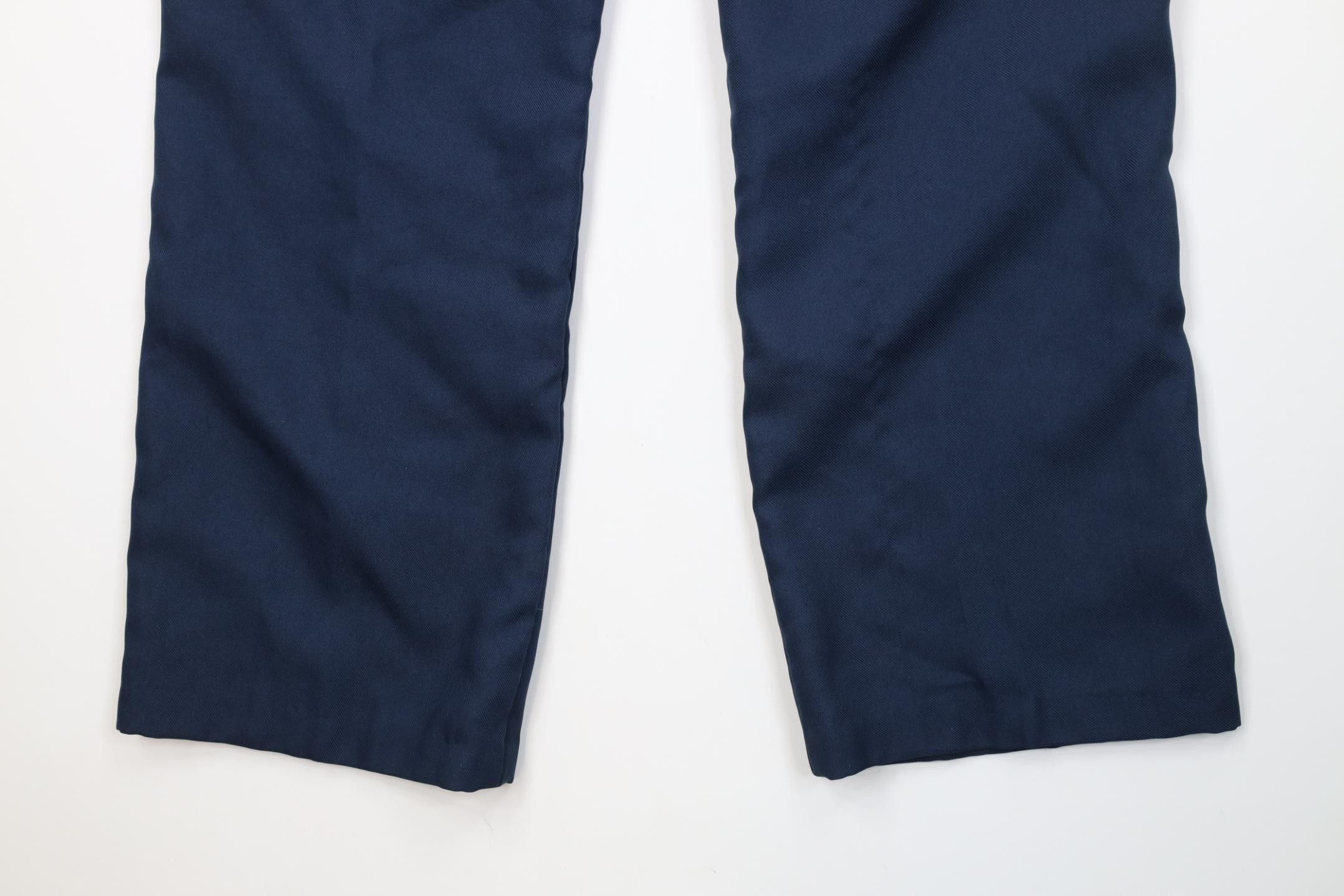 Vintage Vintage 70s Streetwear Lined Knit Wide Leg Chino Pants Blue Size US 36 / EU 52 - 14 Thumbnail