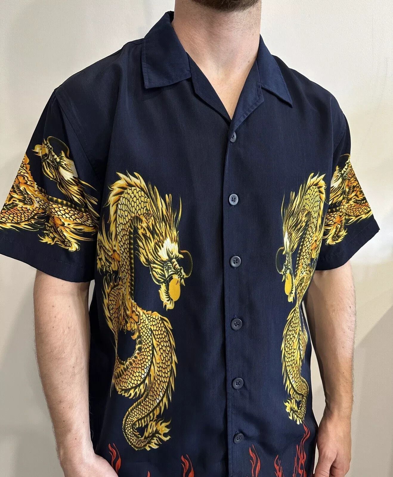 Vintage Dnon jeans Vintage 2000s Y2K graphic Tiger Dragon Fire Rave Size US S / EU 44-46 / 1 - 4 Thumbnail