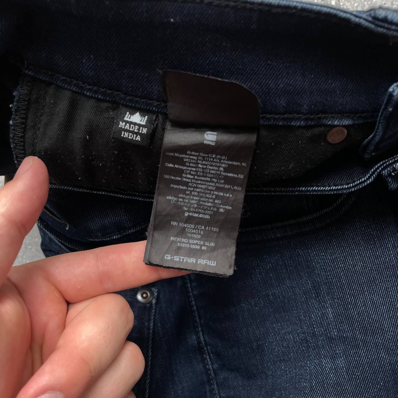G-Star G-Star Raw Revend Super Slim Stretch Jeans Blue Dark Aged Size US 32 / EU 48 - 9 Thumbnail