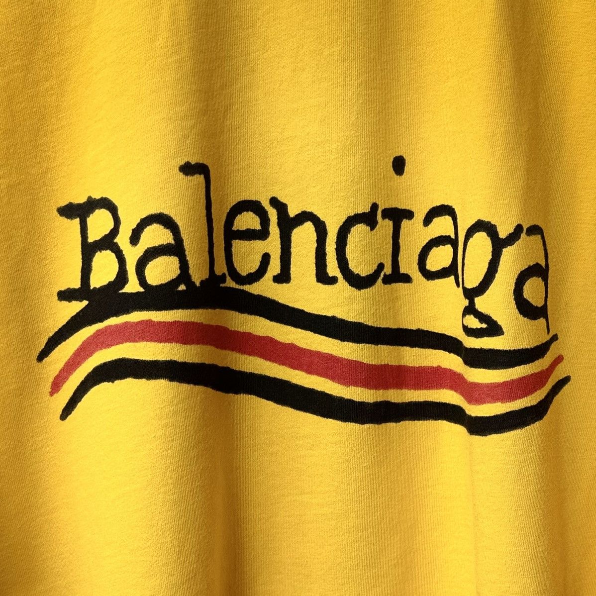 Balenciaga Balenciaga Hand Written Political Campaign Yellow T-Shirt Size US M / EU 48-50 / 2 - 2 Thumbnail
