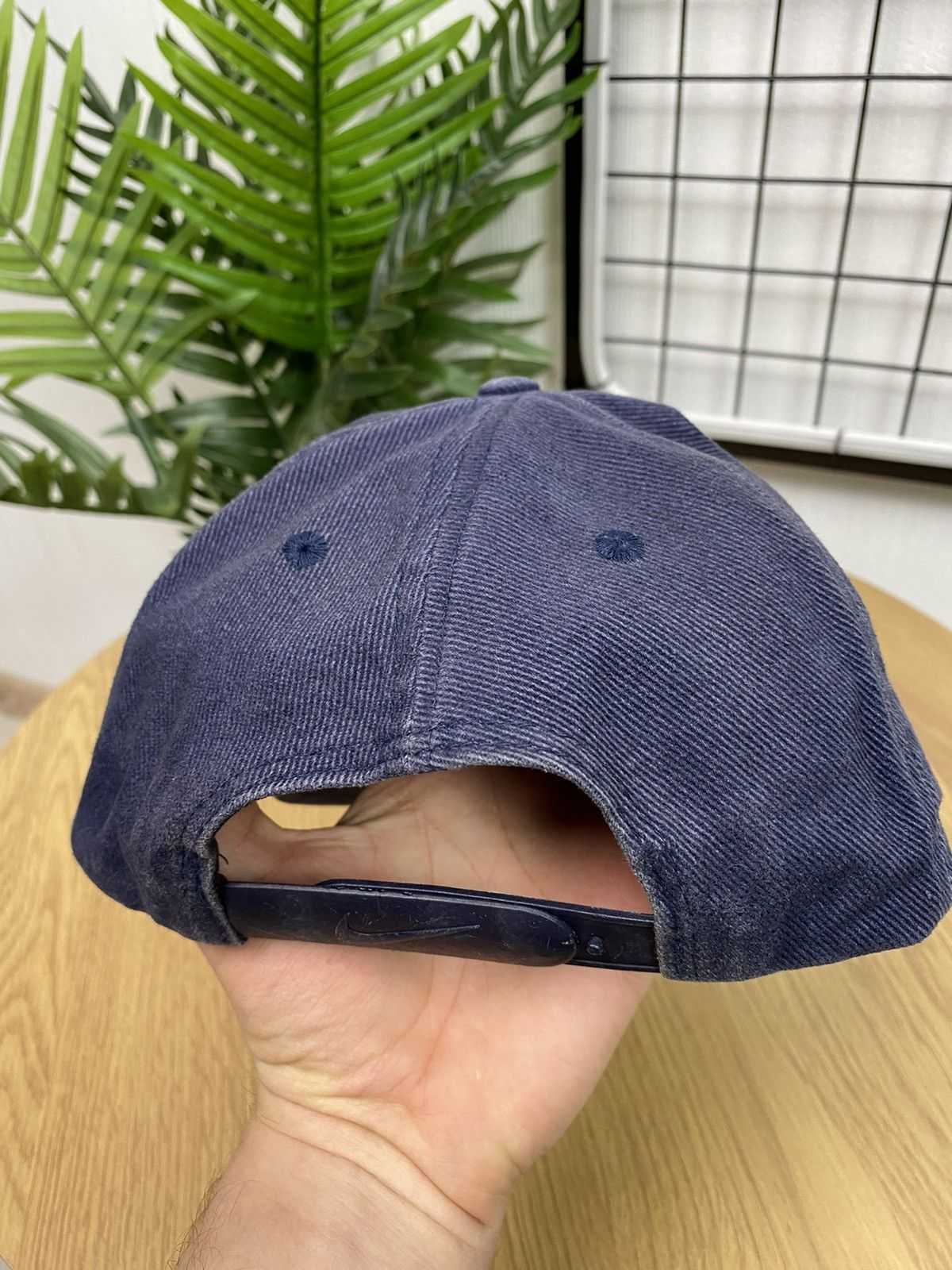 Vintage Vintage 90s Nike “Just do it” Hat Cap Big Logo Blue Unisex Size ONE SIZE - 4 Thumbnail