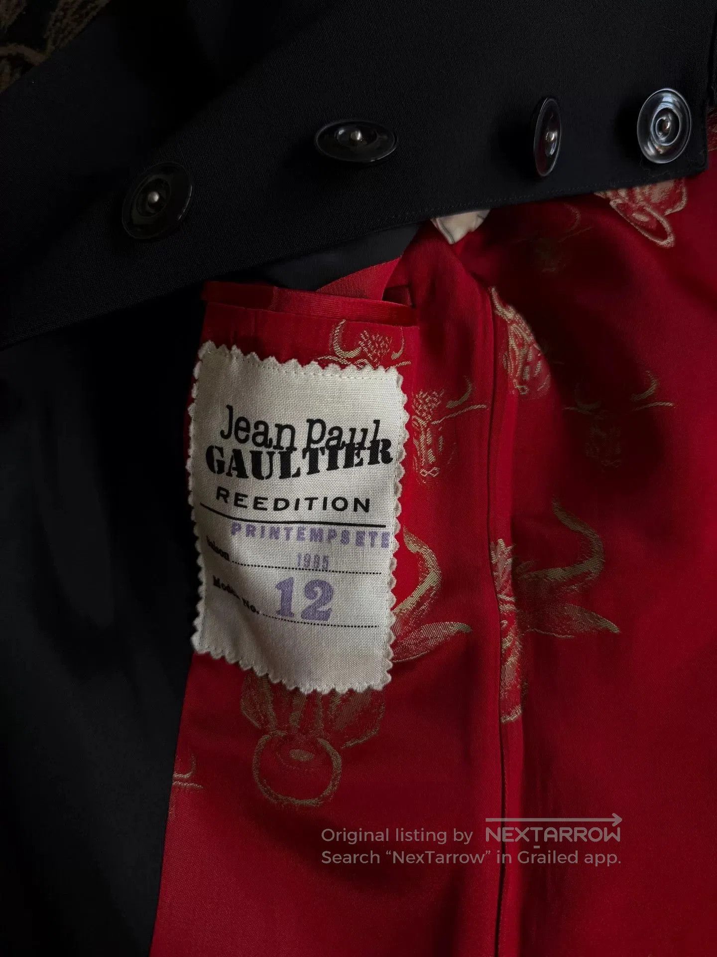 Jean Paul Gaultier Jean Paul Gaultier Black Wool Outerwear Jacket. Size M / US 6-8 / IT 42-44 - 5 Thumbnail