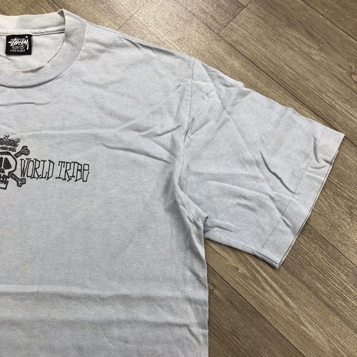 Stussy × Vintage 80s Vintage Stussy Iconic Skulls Sun Faded OG Tee Size US M / EU 48-50 / 2 - 7 Thumbnail