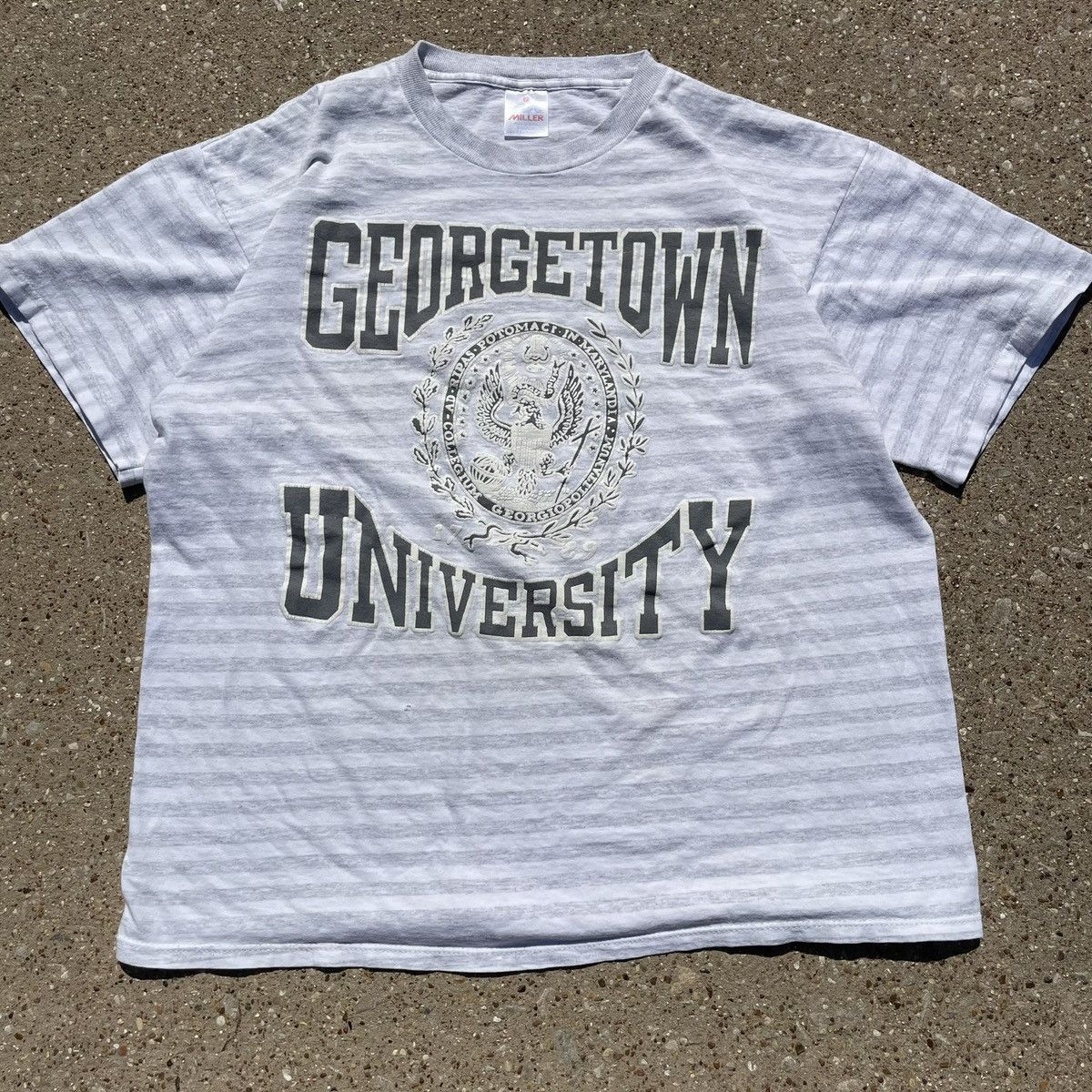Other Vintage Georgetown University Crest Logo Striped Tee XL Size US XL / EU 56 / 4 - 1 Thumbnail