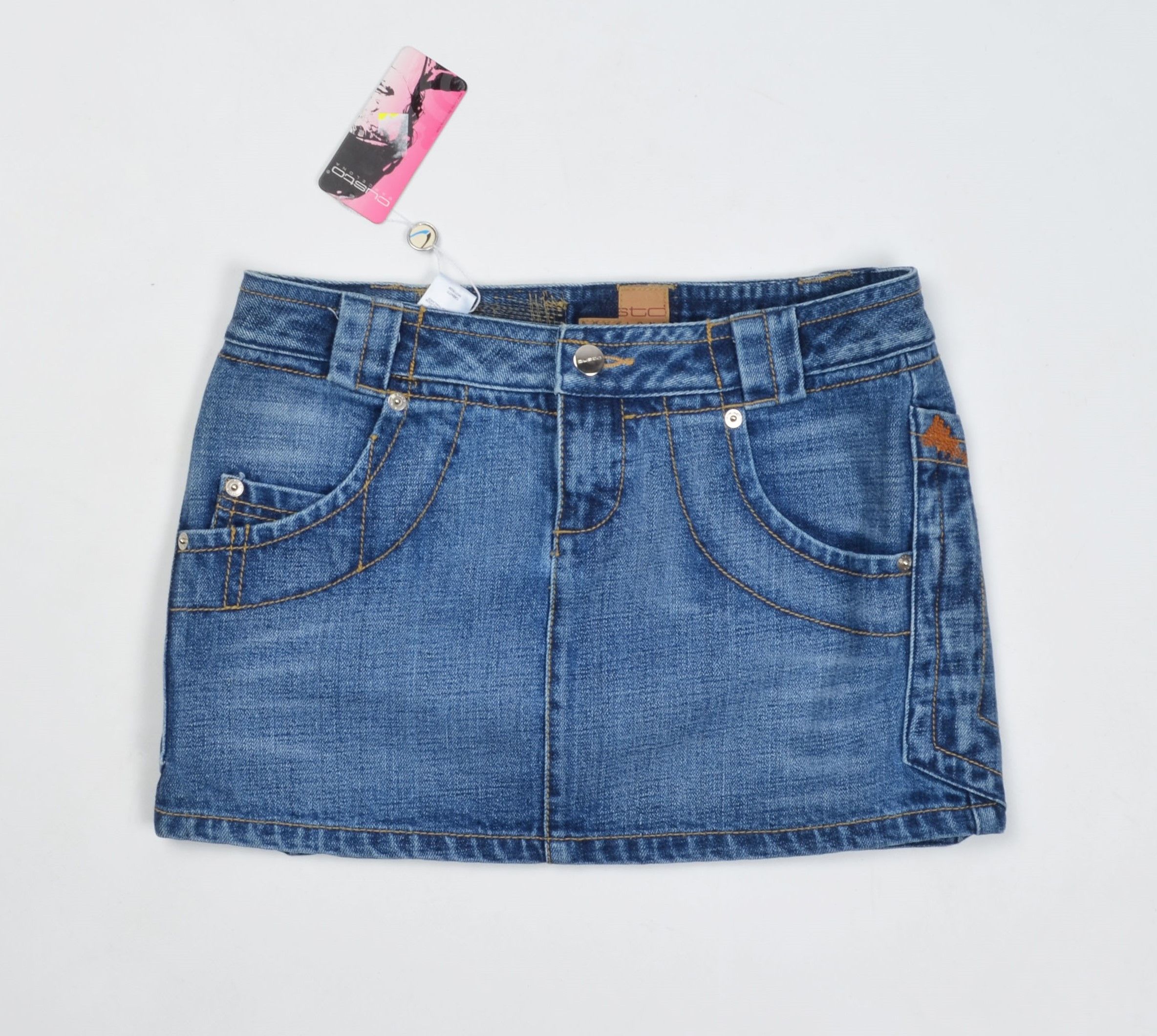 Custo Barcelona × Vintage Custo Barcelona Y2K Denim Mini Grunge Skirt Size 28" / US 6 / IT 42 - 3 Thumbnail