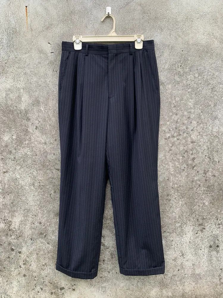 Balmain 2003 Balmain stripe black formal trouser Size US 29 - 1 Thumbnail