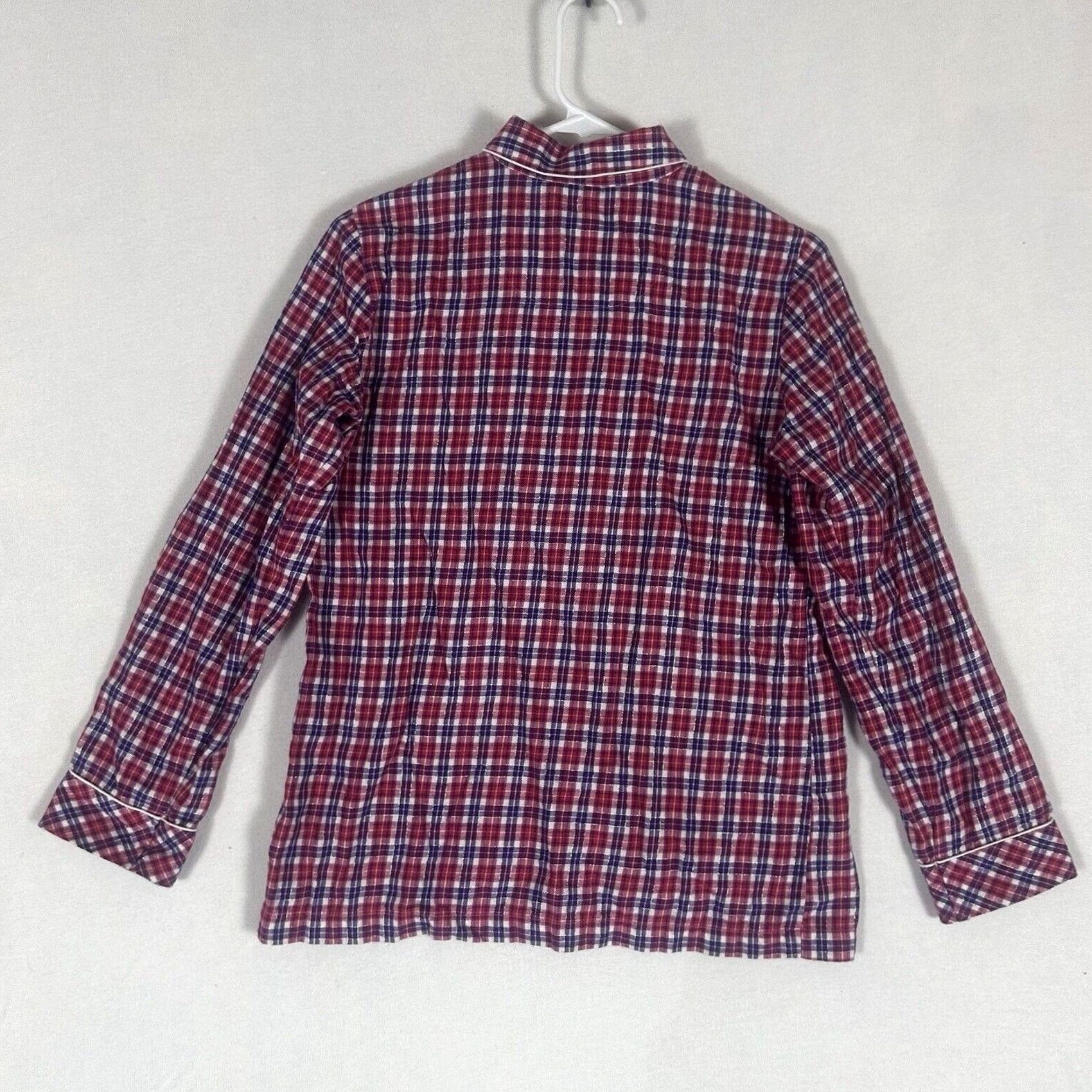 Victoria's Secret VINTAGE Victoria's Secret Pajama Top Womens XS Red Plaid Long Sleeve Sleepwear Size XS / US 0-2 / IT 36-38 - 6 Thumbnail