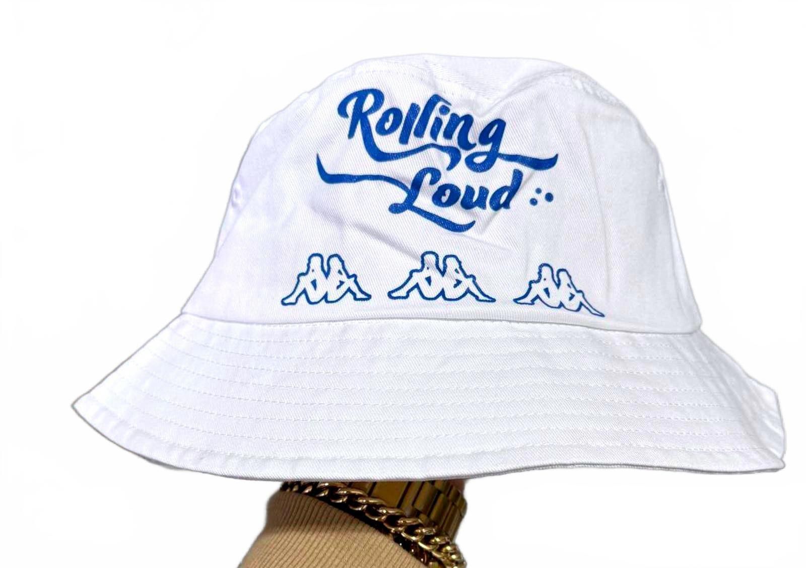 Kappa Kappa x Rolling Loud White Bucket Hat with Blue Embroidery Size ONE SIZE - 2 Thumbnail